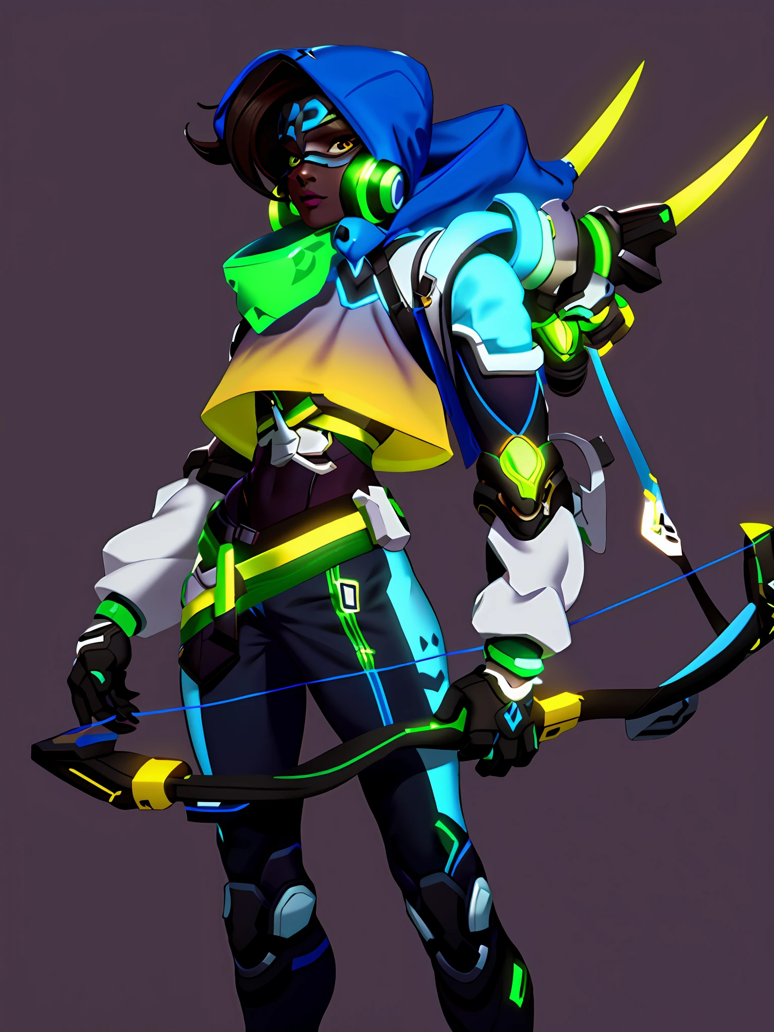 a close up of a person with a bow and a skull, overwatch character concept art, lucio as a woman, female lucio, concept artstyle, overwatch style, as an overwatch character, overwatch character, overwatch inspired, concept art style, from overwatch, hyper concept art, lucio from overwatch, overwatch design, overwatch skin, skin concept