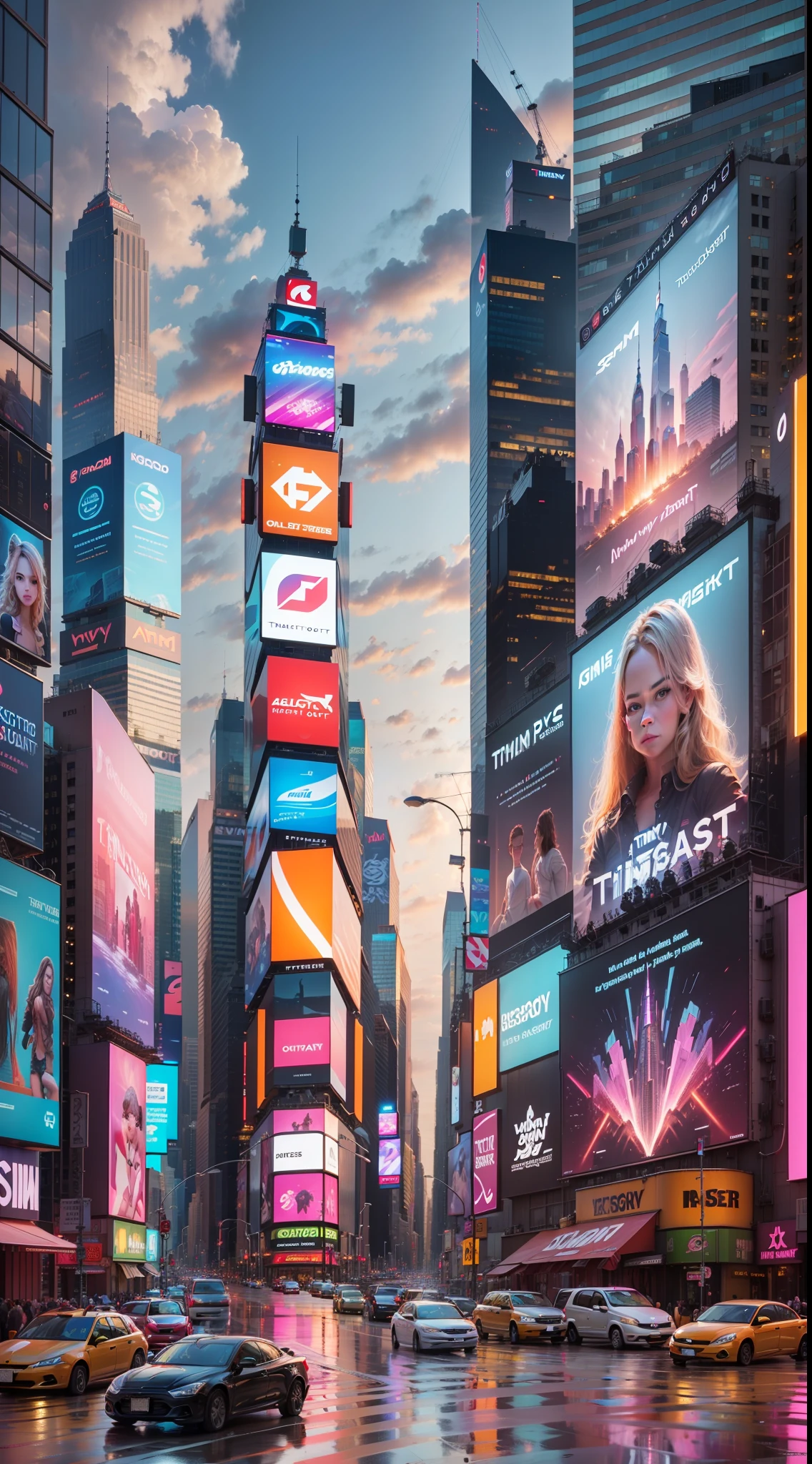 Times square, New York, well detailed, masterpiece, beautiful image, high resolution, reality, 4k --auto --s2