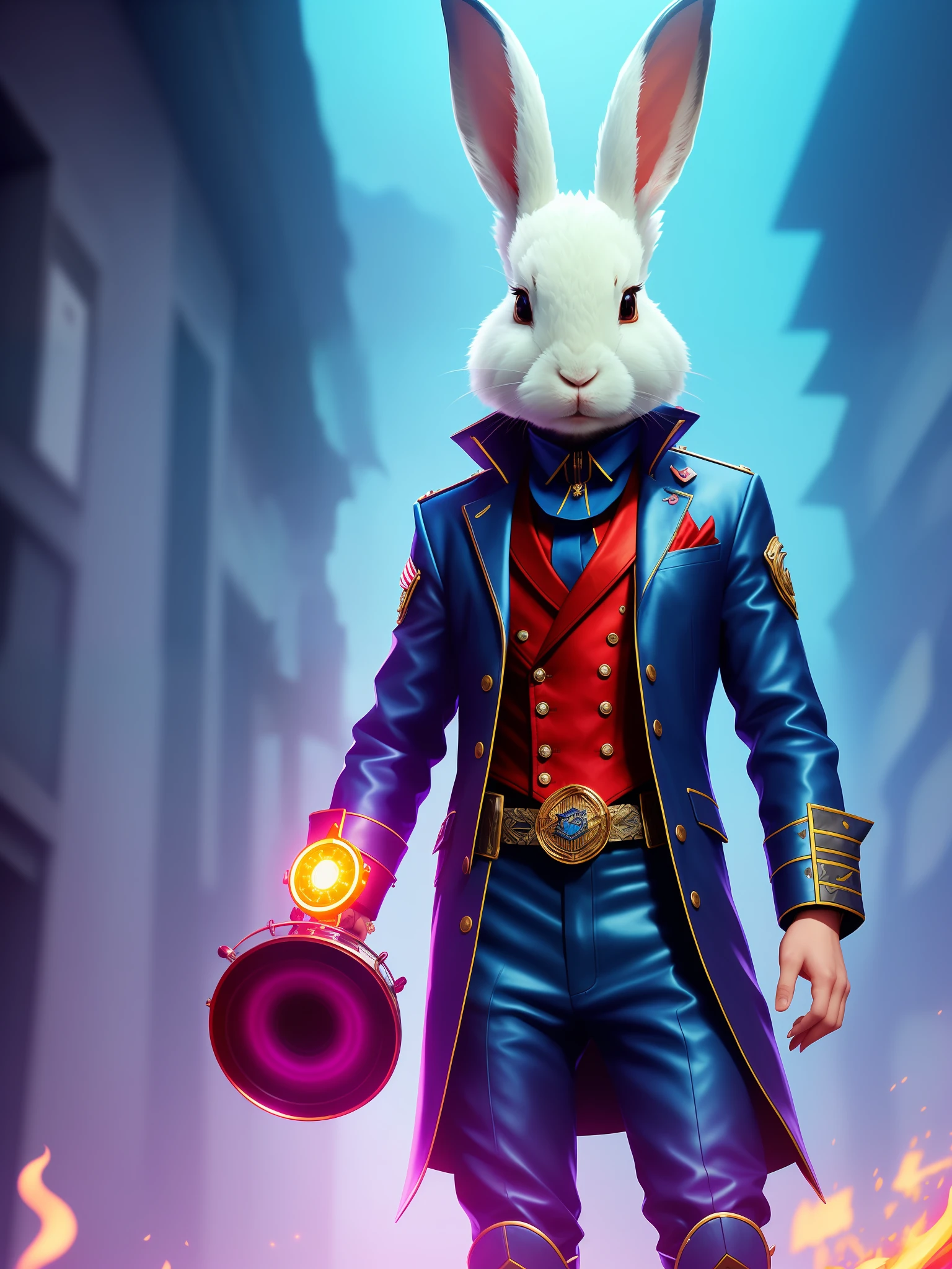 (CBZBB:1.25), (Rabbit)), cbzbb, cool, boy, adventure, naughty, beautiful, fantasy art, trend art station, digital art, detail, real, humanoid, character, cinematic shot, smart outfit, cinematic portrait of a rabbit, cool character like a rabbit,