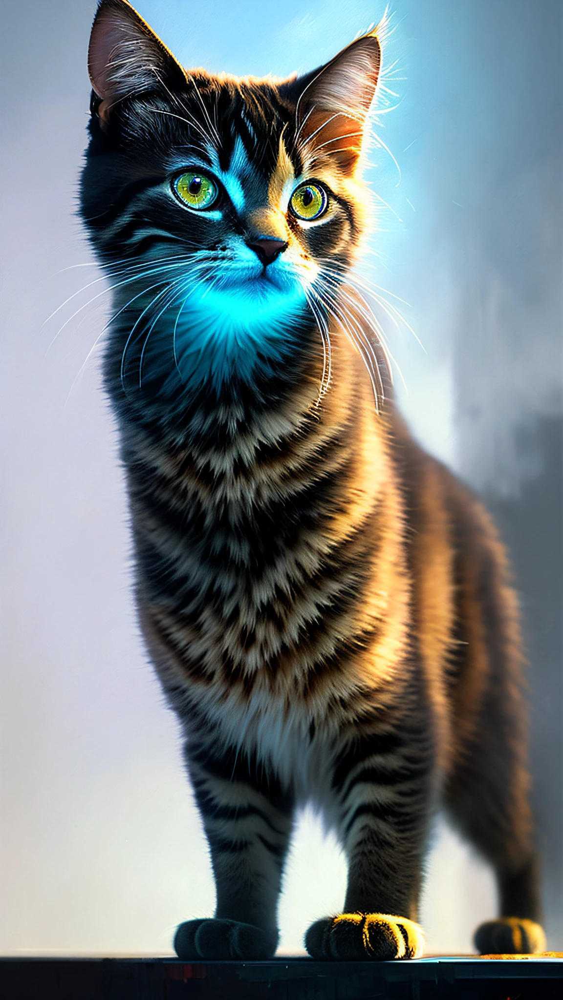 (saturation), full body, walking pose, slow motion, funny happy very cute kitten, jumping, playing, movement, Alessandro Casagrande, Greg Rutkowski, Sally Mann, concept art, 4k), (color), (high definition ), ((Detailed Pupil)), Blue Eyes, ((Painting: 1.1)), (Digital Painting: 1.1), Detailed Face and Eyes, Masterpiece, Best Quality, Highly Detailed Photo: 1, 8k, Detailed face, photorealism, by jeremy mann, by sandra chevrier, by maciej kuciara