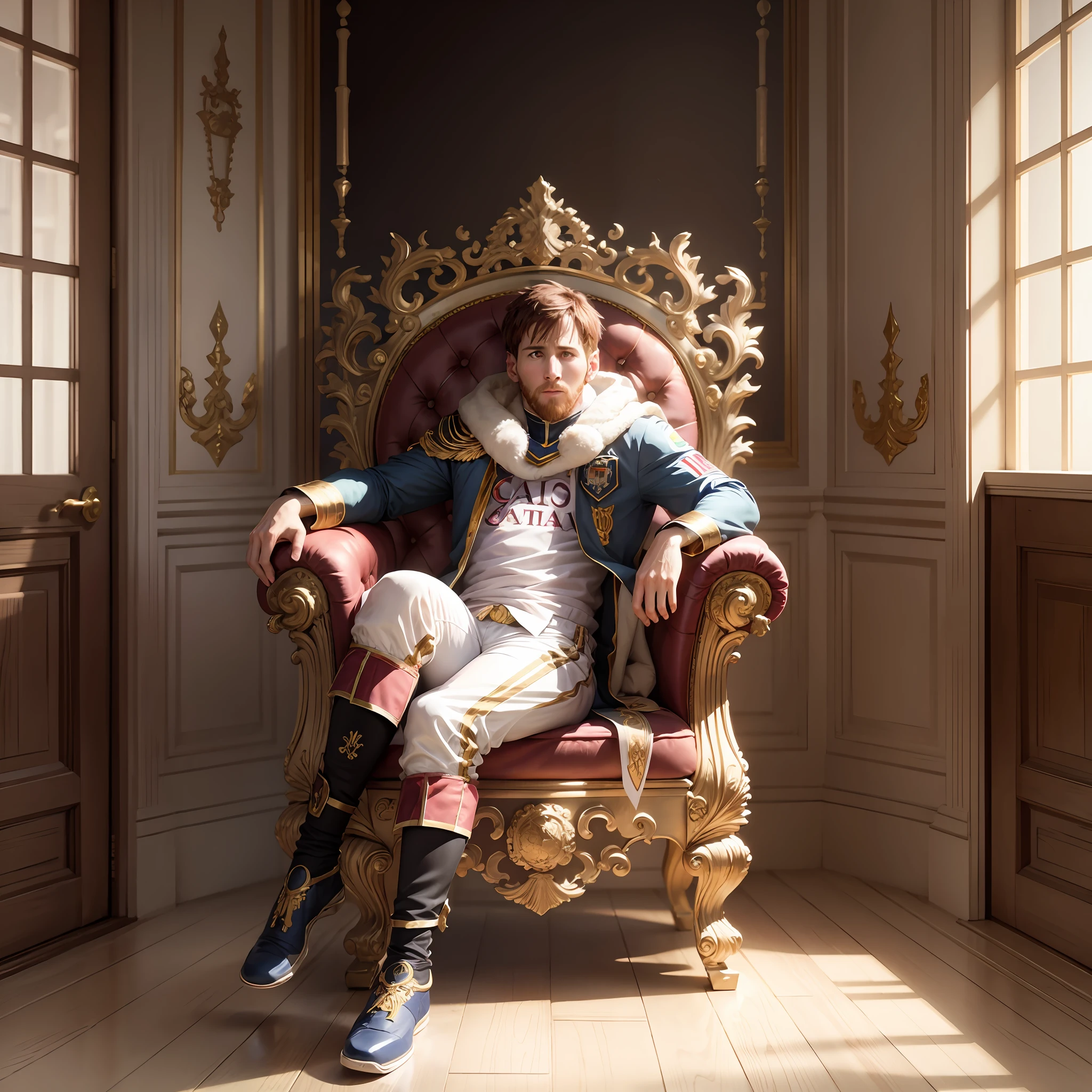 Messi sitting on the throne --auto --s2