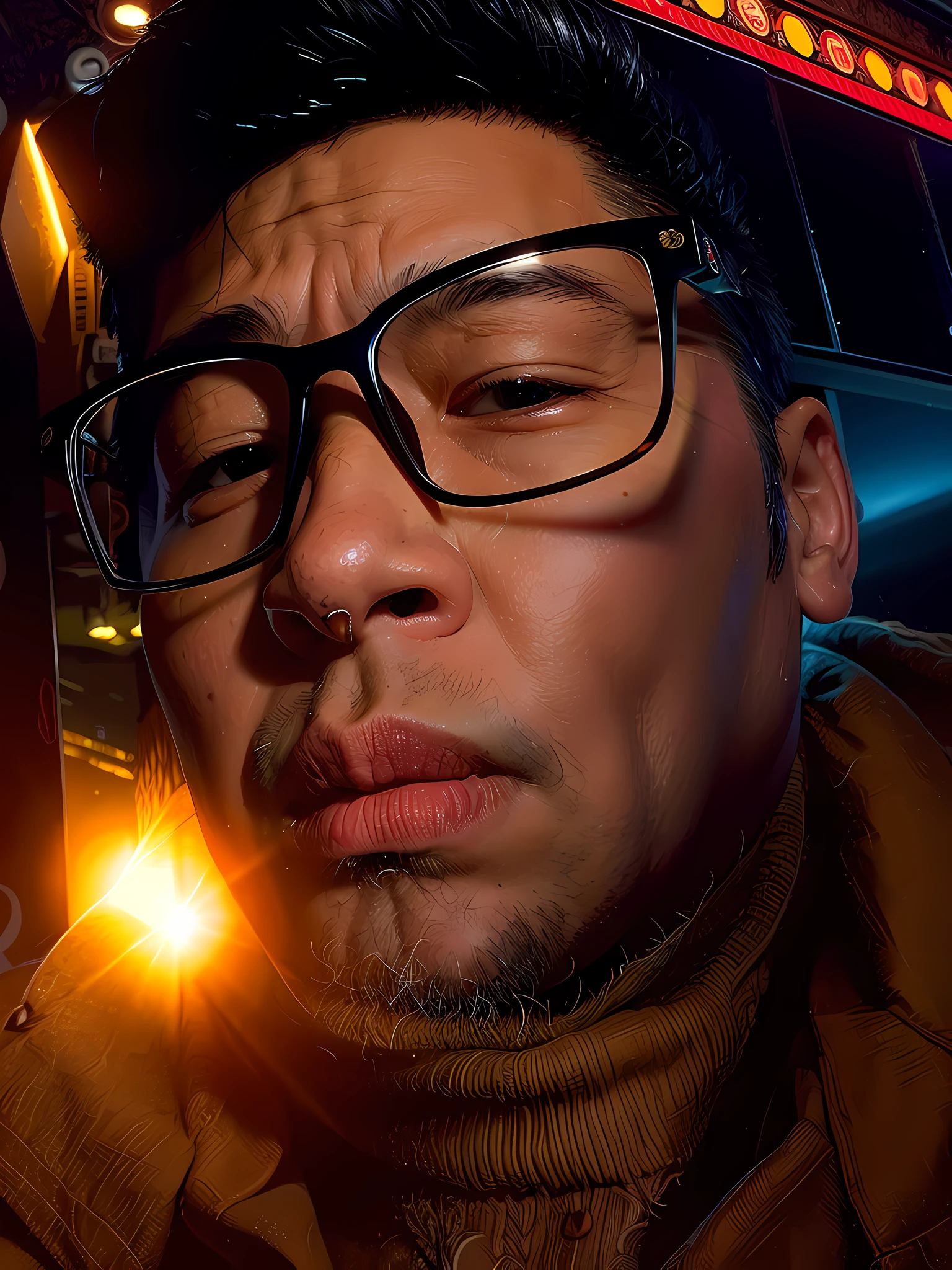 there is a man with glasses and a sweater on taking a selfie, handsome chad chin, wong kar wai, asian male, kim jung gi, leng jun, jeremy cheung, snapchat photo, timothy kong, kakar cheung, profile picture 1024px, steven jung, jesper esjing, taken in the early 2020s --auto --s2