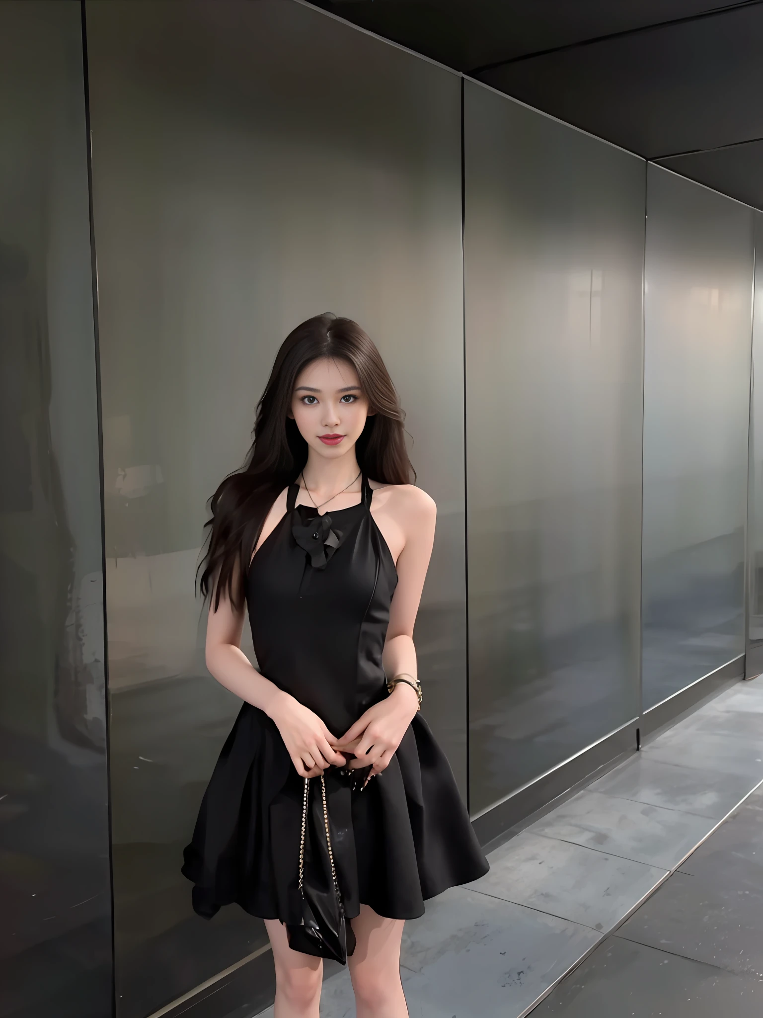 young girl, long hair realistic, vivid image, masterpiece, (best quality: 1.2), hyper detail, realistic, hd, high quality, cinematic light, ray tracing, ultra high resolution, uhd, (ultra lifelike: 1.5,), complex detail, detailed texture, fine detail, high quality shadows, beautiful skirt, full body, standing, panties walking, sexy pose, seductive pose, thin hips, long legs, small chest.