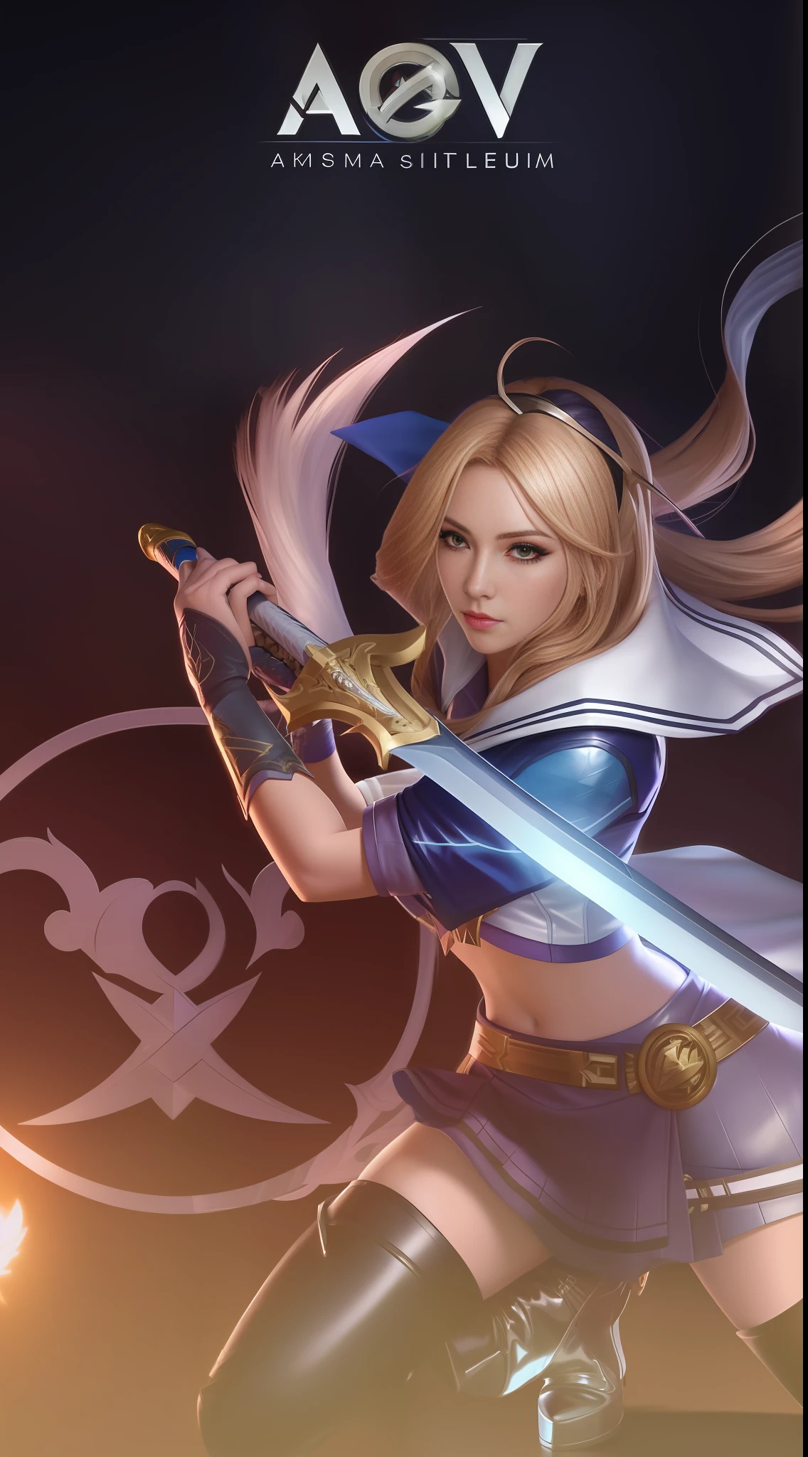 a woman with a sword in her hand and a sword in her hand, extremely detailed artgerm, style artgerm, lux from league of legends, ashe, artgerm style, league of legends character, trending artgerm, kda, artgerm art, she is holding a sword, style of artgerm, mobile legends, wild rift