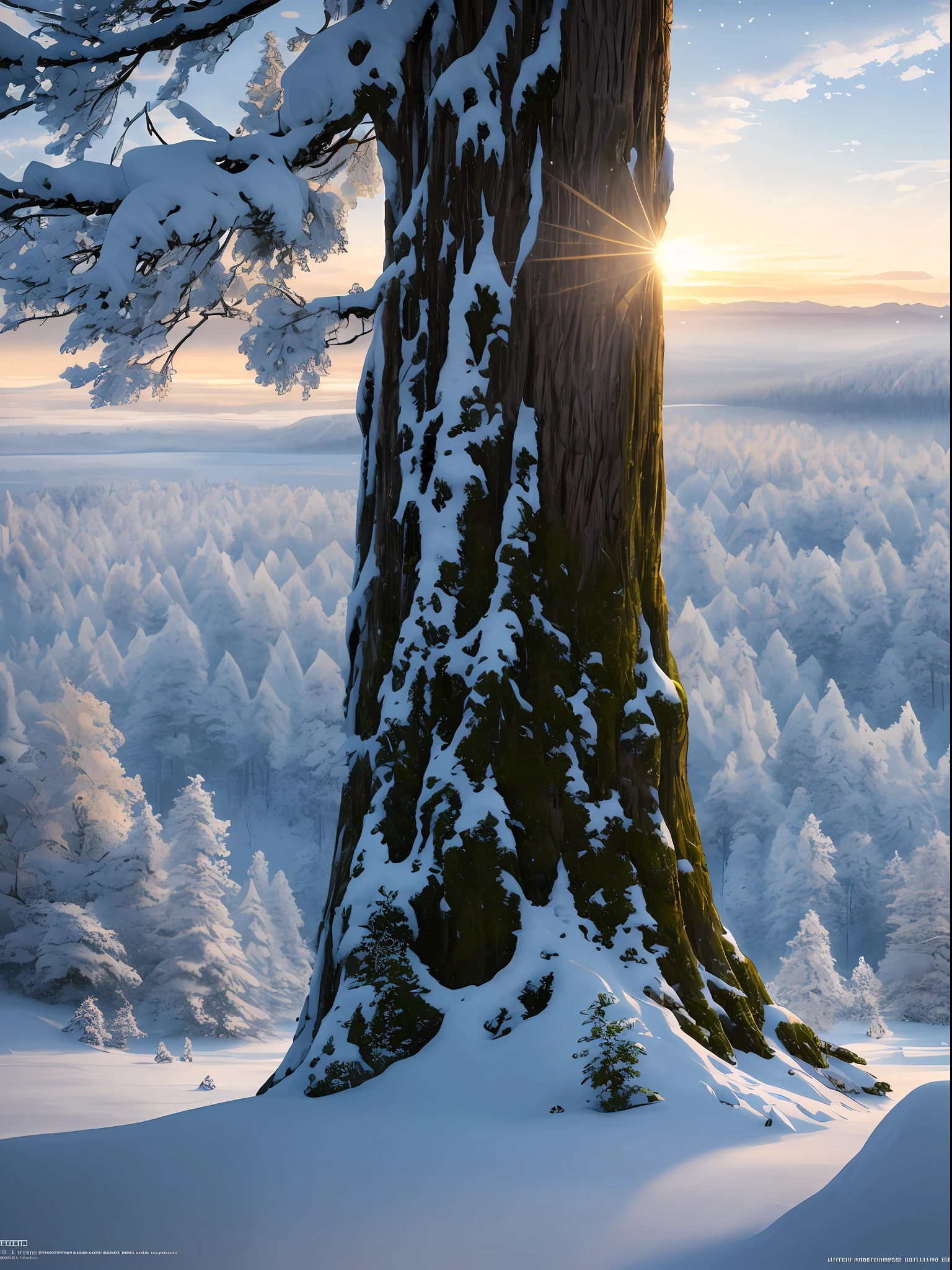 masterpiece, best quality, high quality, extremely detailed CG unity 8k wallpaper, The vast and quiet taiga stretches to the horizon, with dense green trees grouped in deep harmony, as the fresh breeze whispers through their leaves and crystal snow lies on the frozen ground, creating a stunning and peaceful landscape, Bokeh, Depth of Field, HDR, bloom, Chromatic Aberration ,Photorealistic,extremely detailed, trending on artstation, trending on CGsociety, Intricate, High Detail, dramatic, art by midjourney