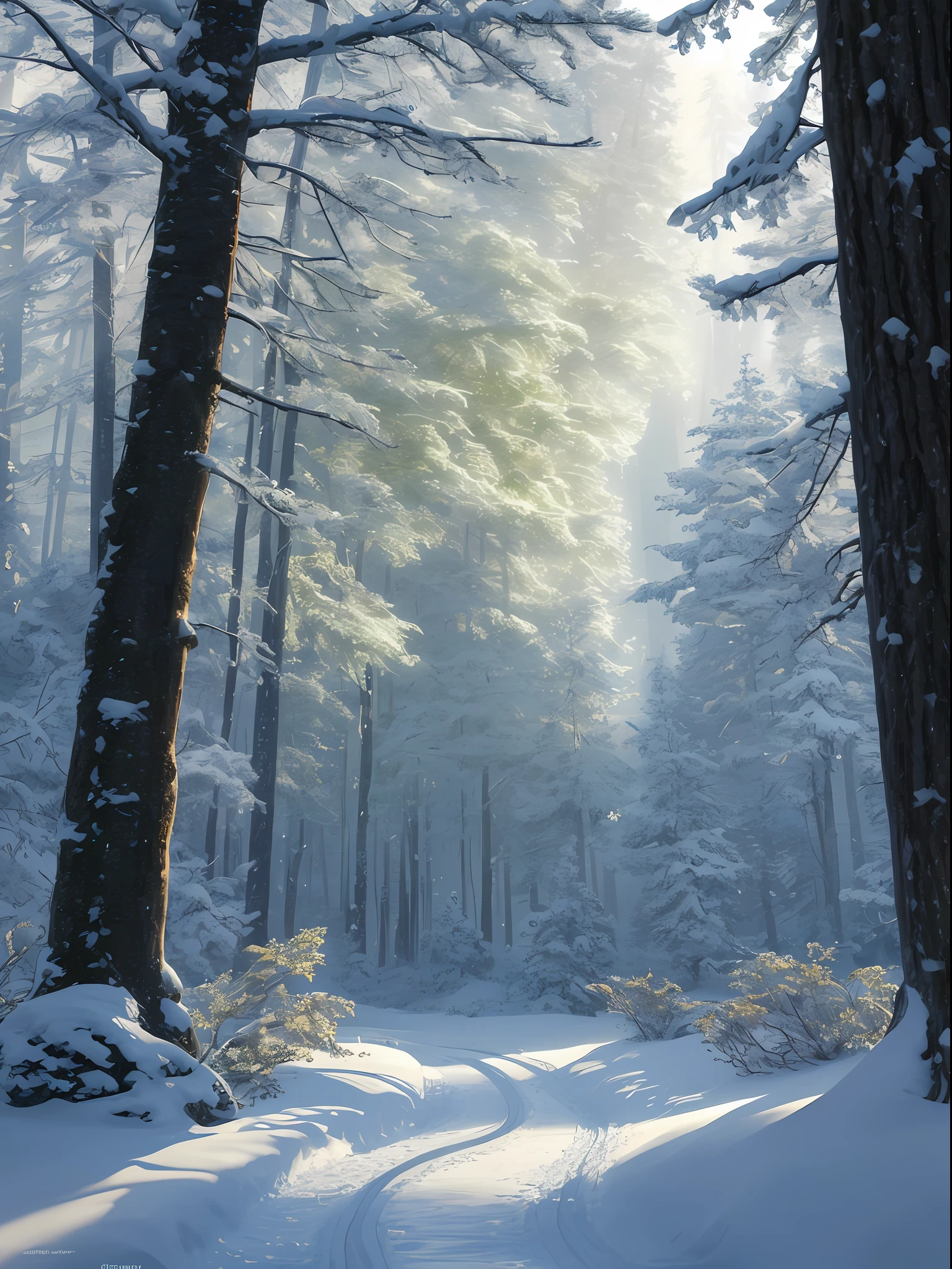 masterpiece, best quality, high quality, extremely detailed CG unity 8k wallpaper, The vast and quiet taiga stretches to the horizon, with dense green trees grouped in deep harmony, as the fresh breeze whispers through their leaves and crystal snow lies on the frozen ground, creating a stunning and peaceful landscape, Bokeh, Depth of Field, HDR, bloom, Chromatic Aberration ,Photorealistic,extremely detailed, trending on artstation, trending on CGsociety, Intricate, High Detail, dramatic, art by midjourney