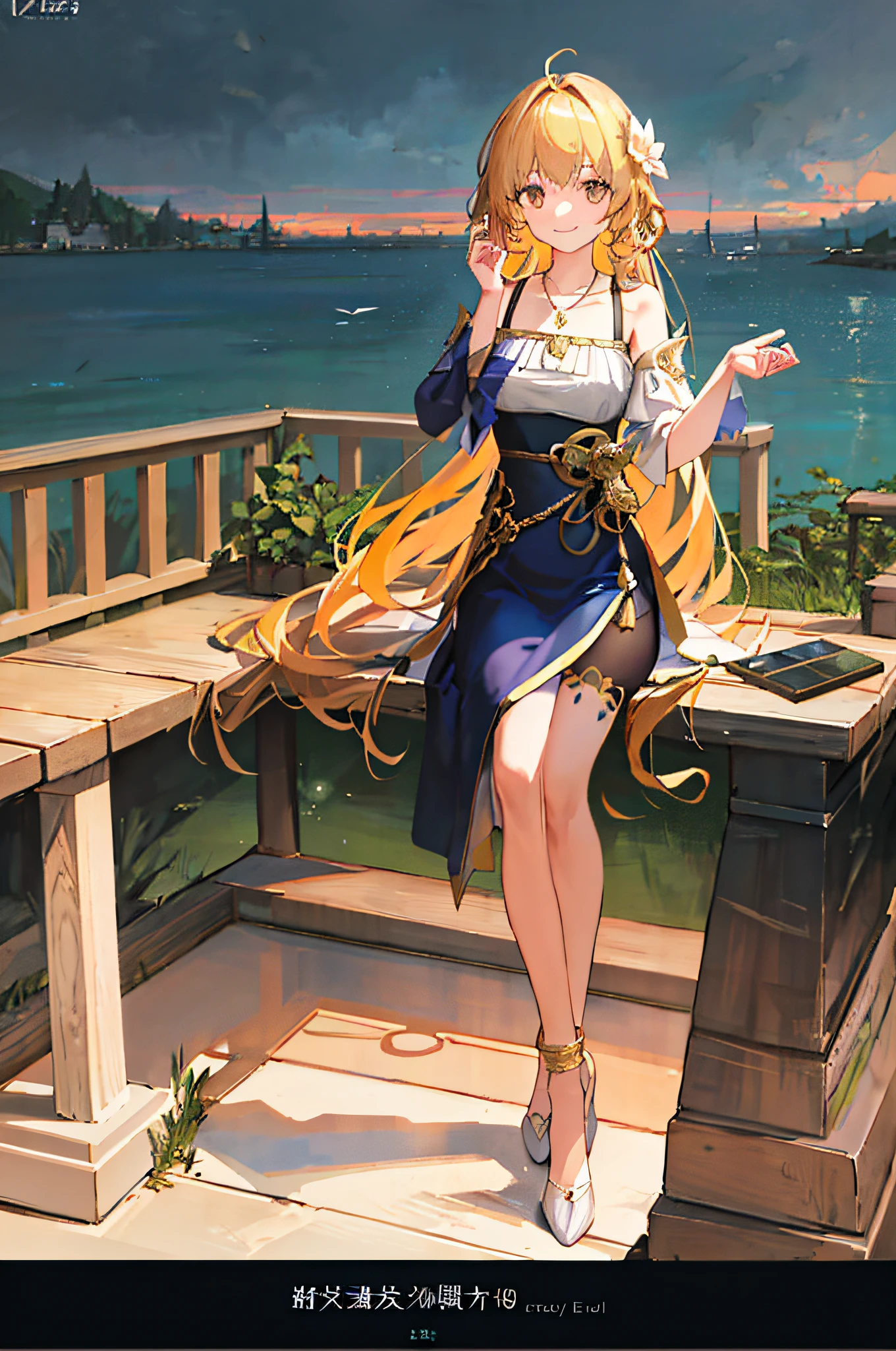 slender waist, mature woman, neat figure, slender waist, goddess, wings, animalized, curly_hair, very_long_hair, tongue, (blonde), (dynamic hair), gradient hair, oil painting (medium), colored pencil (medium), {realistic}, {realistic}, {realistic}, {sketch}, {oil painting}, delicate reflections and high glass guardrail panels, flowers and meadows, dynamic angle, backlight, cinematic angle, lens 135mm, f1.8, straightforward, portrait, close-up, full body, out of frame, {best quality}, {{masterpiece}}, {high resolution}, original, extremely detailed 8K wallpaper, 1girl, {an extremely delicate and beautiful},, ray tracing, incredibly_absurdres, ray tracing, {best quality}, {{masterpiece}}, {high resolution}, original, extremely detailed 8K wallpaper, {extremely refined and beautiful},,incredibly_ absurdres,colorful,intricate details,art book,,{best quality}, {{masterpiece}}, {high resolution}, original, very detailed 8K wallpaper, {an extremely delicate and beautiful},,detail fingers,open fingers,hands in their own hair, knees up, (anklet), ring eyes, ((beautiful eyes)), eyeliner, round eyes, ((smile)), blushing, smug, (necklace), garters, glowing light, beautiful details of the sky, masterpiece, Movie lighting, depth of field, beautiful details water, ocean, chinese style architecture, no people, detailed background, high mountains, glowing light, movie lighting, lotus, (lotus leaf), lake, sexy, brown eyes