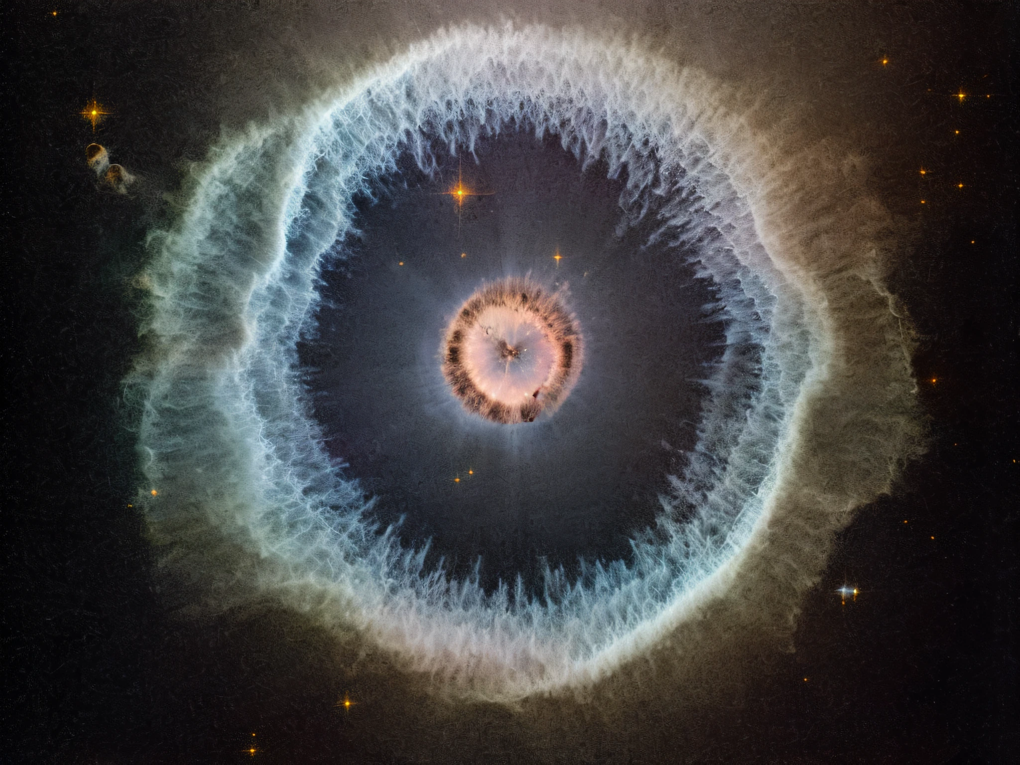 (8k, RAW photo, best quality, highres:1.2), (realistic, photo-realistic:1.37), Dark matter, black plasma, sea of dirac dark particles, sea of ecura matter, deep space, low luminosity, primordial nebulae, ((black background, dark_background):1.5), Fraunhofer diffraction, (nebulae:1.5)