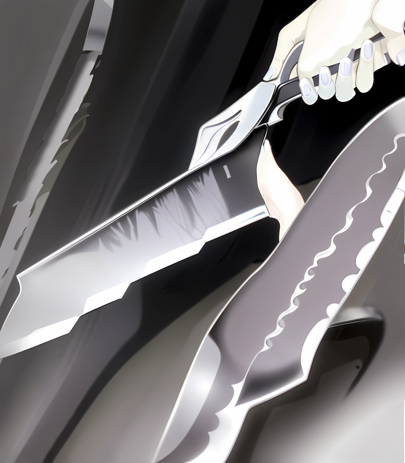 Someone touches a knife, and any part of the body can turn into a knife!