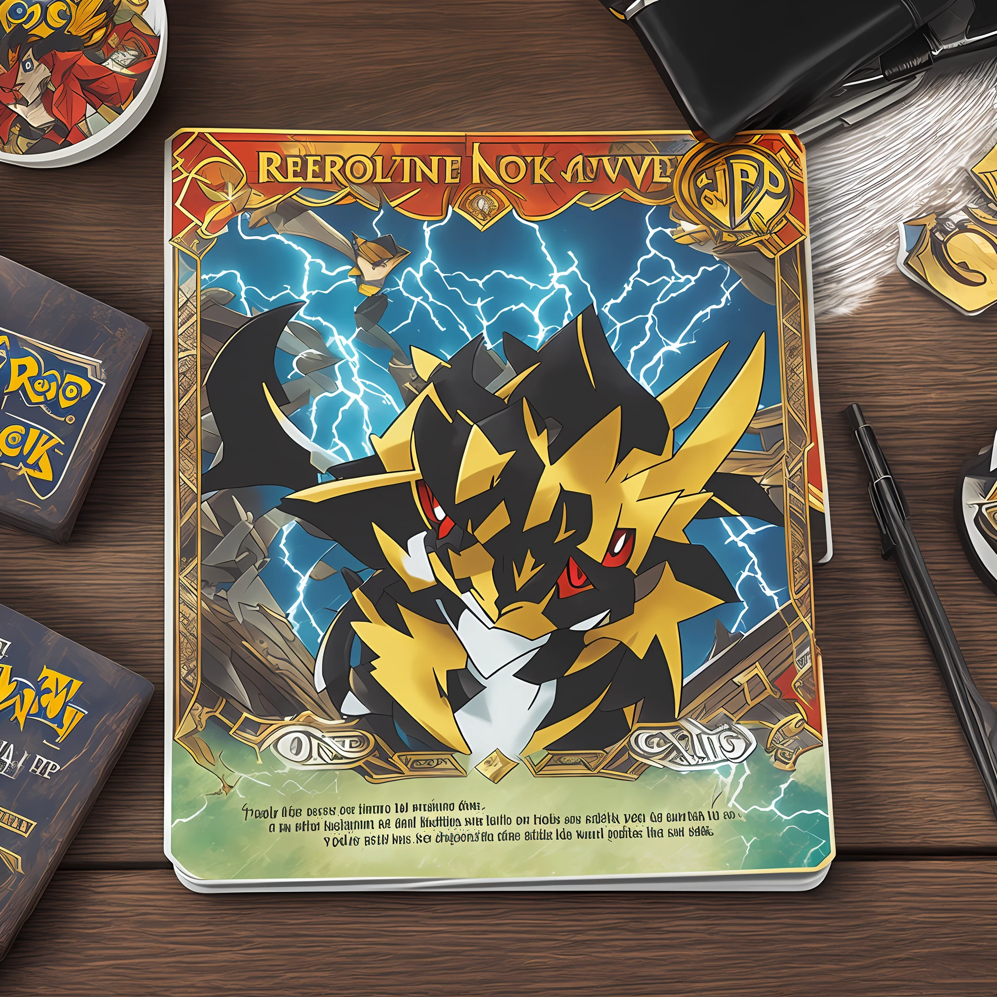 Deck propose criminal law rpg style pokemon card hyperealistic