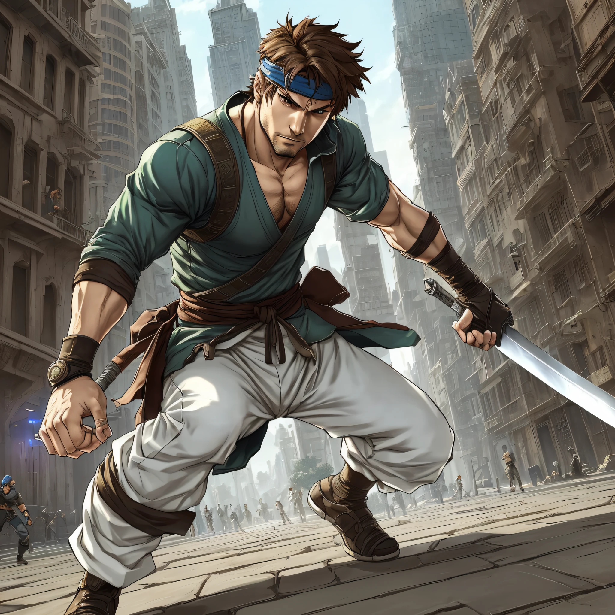 ANIME character man, full body, SKINNY, short hair, (NICE GUY'S FACE) ((design sketches)), (masterpiece), extremely detailed, (original parkour design), (random poses), (unique accessories, katana sword), (basic current combat clothing), (clean face without beard) professionally retouched, white background, (male: 1.1) martial arts, parkour (parkour caucus: 0.8), (dirty: 1.1), (movement: 0.8), (young: 1.3), (sprint: 0.6) (prince of persia concept) (solid concept  snake) (street fighter concept) --auto --s2
