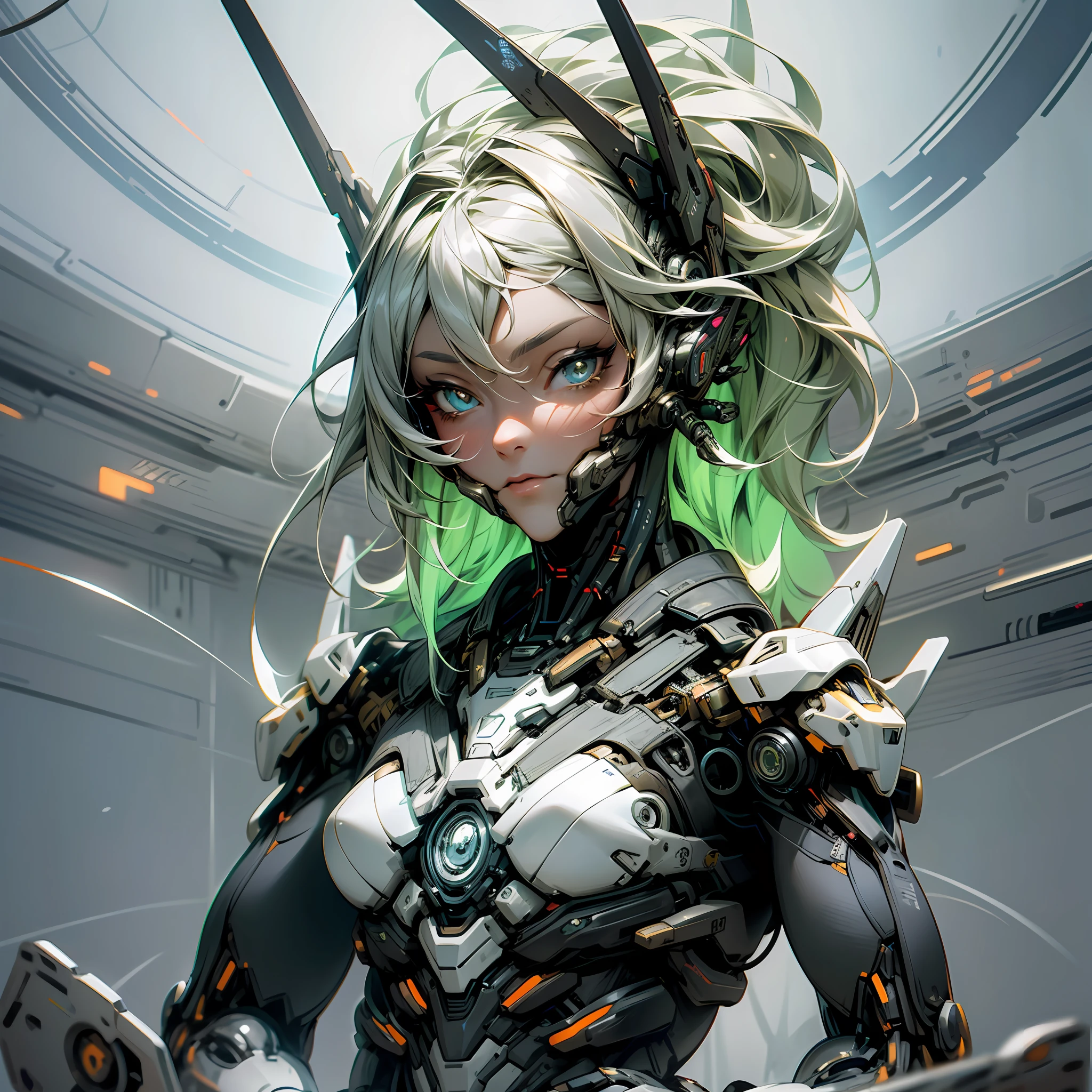 Futuristic artificial intelligence 4k image, Generate an detailed Human cyborg hybrid, this prompt creates a captivating depiction of a detailed Human cyborg hybrid, showcasing the seamless fusion of organic and mechanical and cybernetic elements. The fighter class cyborg should possess advanced technology, seamlessly integrated with its biological features, resulting in a formidable and visually stunning being that captures the imagination. Strike a balance between the natural world and cutting-edge tech in this one-of-a-kind design, --auto --s2