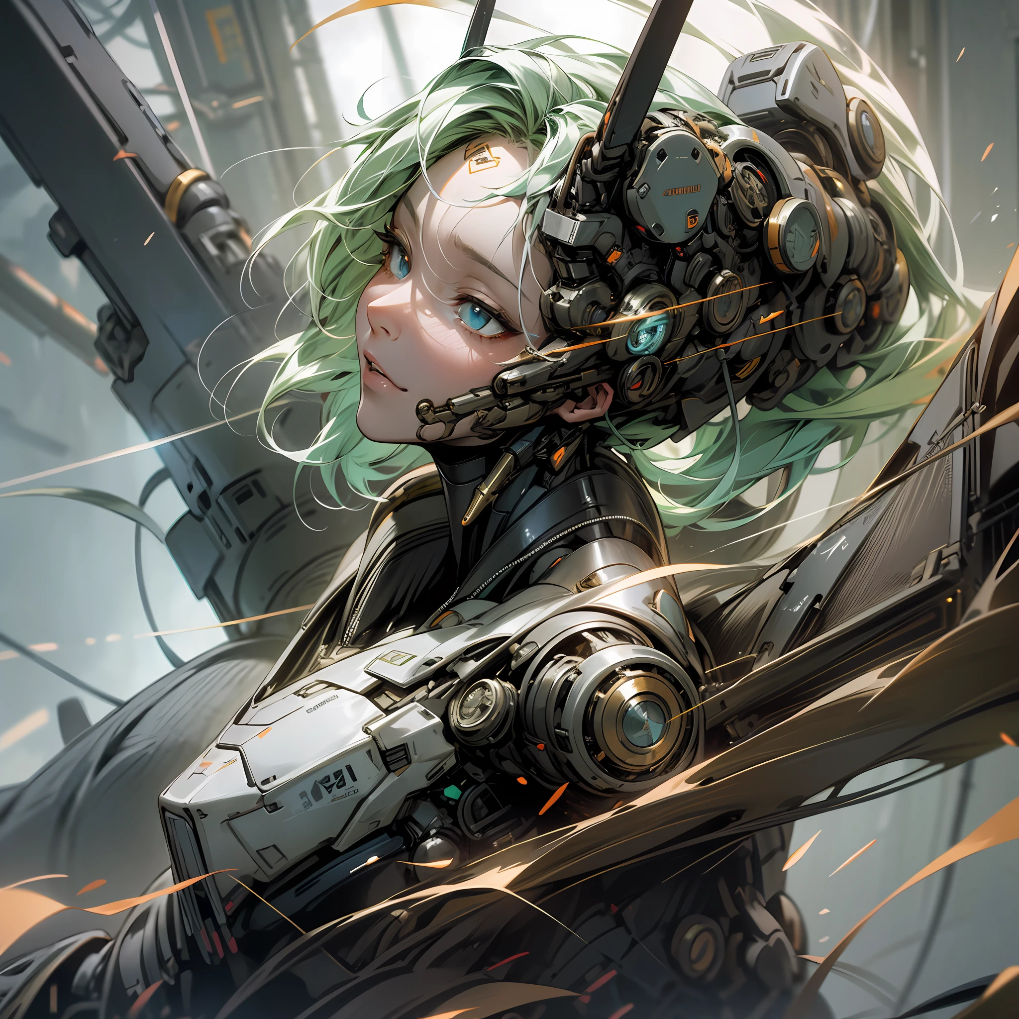 Futuristic artificial intelligence 4k image, Generate an detailed Human cyborg hybrid, this prompt creates a captivating depiction of a detailed Human cyborg hybrid, showcasing the seamless fusion of organic and mechanical and cybernetic elements. The fighter class cyborg should possess advanced technology, seamlessly integrated with its biological features, resulting in a formidable and visually stunning being that captures the imagination. Strike a balance between the natural world and cutting-edge tech in this one-of-a-kind design, --auto --s2