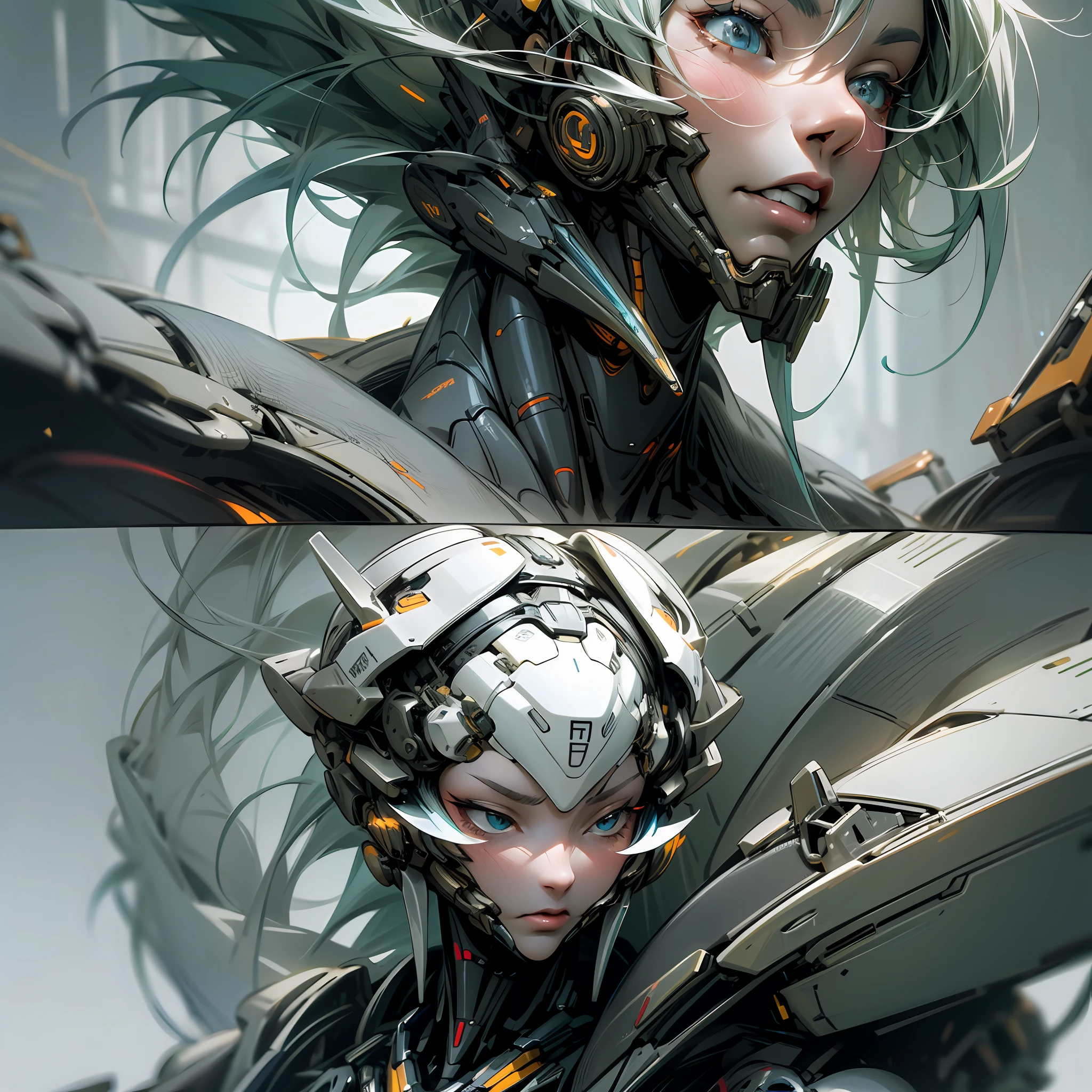 Futuristic artificial intelligence 4k image, Generate an detailed Human cyborg hybrid, this prompt creates a captivating depiction of a detailed Human cyborg hybrid, showcasing the seamless fusion of organic and mechanical and cybernetic elements. The fighter class cyborg should possess advanced technology, seamlessly integrated with its biological features, resulting in a formidable and visually stunning being that captures the imagination. Strike a balance between the natural world and cutting-edge tech in this one-of-a-kind design, --auto --s2
