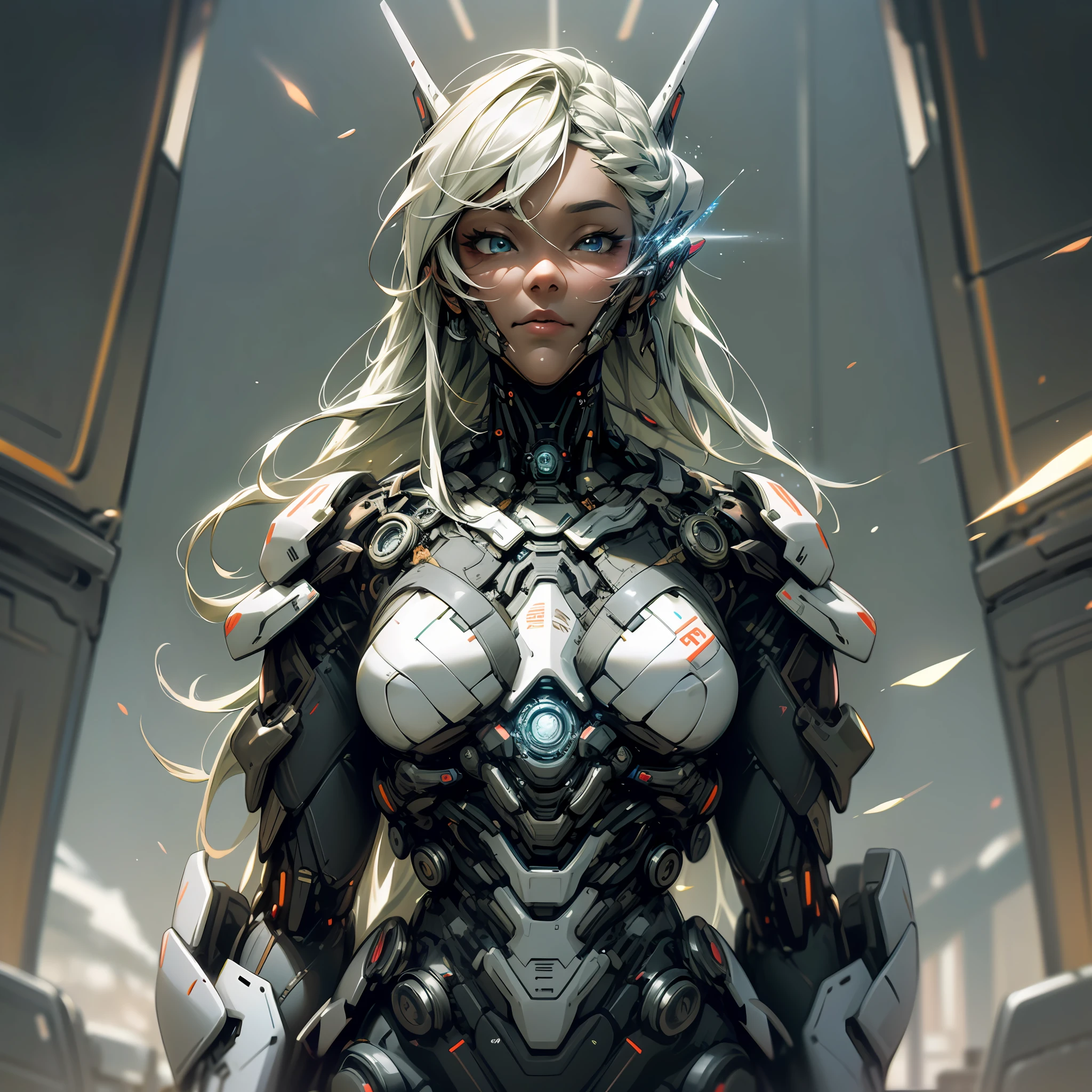 Futuristic artificial intelligence 4k image, Generate an detailed Human cyborg hybrid, this prompt creates a captivating depiction of a detailed Human cyborg hybrid, showcasing the seamless fusion of organic and mechanical and cybernetic elements. The fighter class cyborg should possess advanced technology, seamlessly integrated with its biological features, resulting in a formidable and visually stunning being that captures the imagination. Strike a balance between the natural world and cutting-edge tech in this one-of-a-kind design, --auto --s2