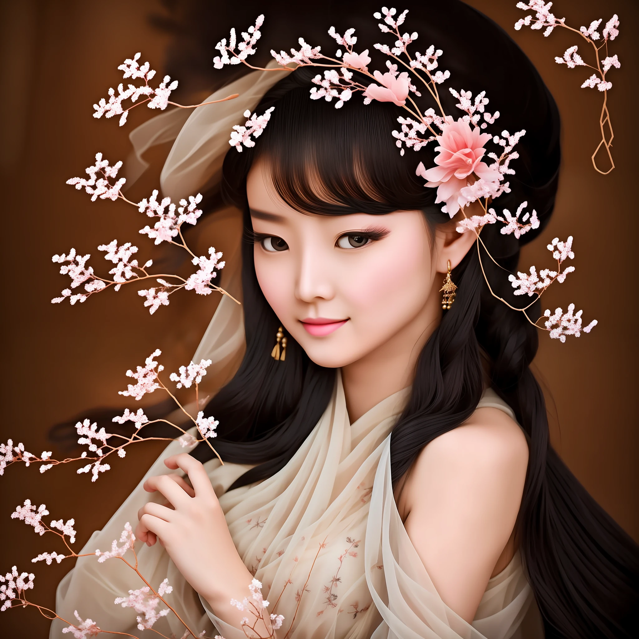 Xi Shi was a beautiful woman in the country of Yue during the Spring and Autumn period of China, she has a pair of phoenix eyes, bright and soft, slightly curved, making people feel infinitely charming. Her skin is fair and delicate, like coagulation, her figure is graceful, curvy, and beautiful. Her hair is long, black and shiny, and the shawl falls down, flowing naturally. She not only has amazing beauty, but also has a gentle and kind personality, empathetic, --auto --s2