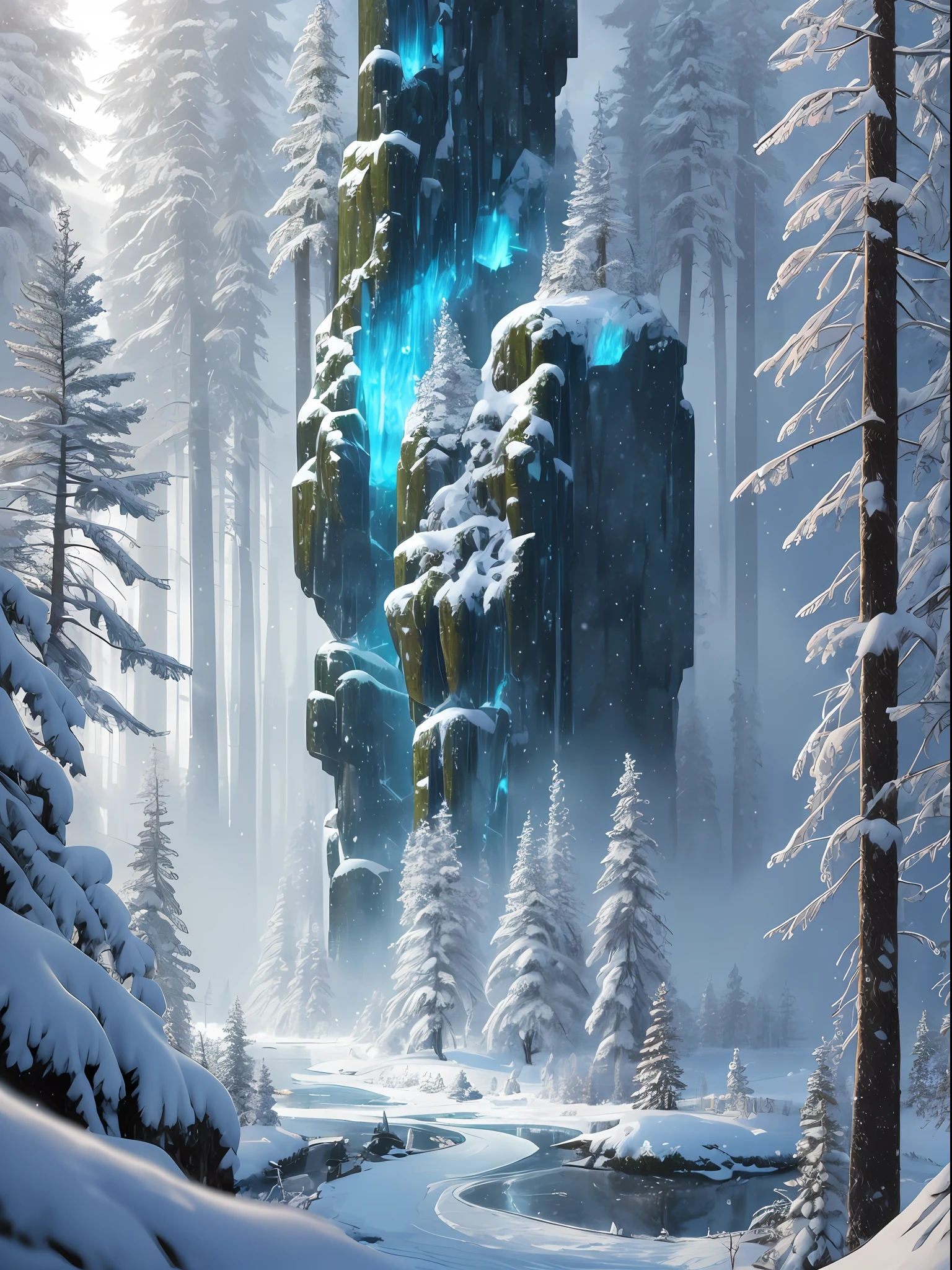 masterpiece, best quality, high quality, extremely detailed CG unity 8k wallpaper, The vast and quiet taiga stretches to the horizon, with dense green trees grouped in deep harmony, as the fresh breeze whispers through their leaves and crystal snow lies on the frozen ground, creating a stunning and peaceful landscape, Bokeh, Depth of Field, HDR, bloom, Chromatic Aberration ,Photorealistic,extremely detailed, trending on artstation, trending on CGsociety, Intricate, High Detail, dramatic, art by midjourney