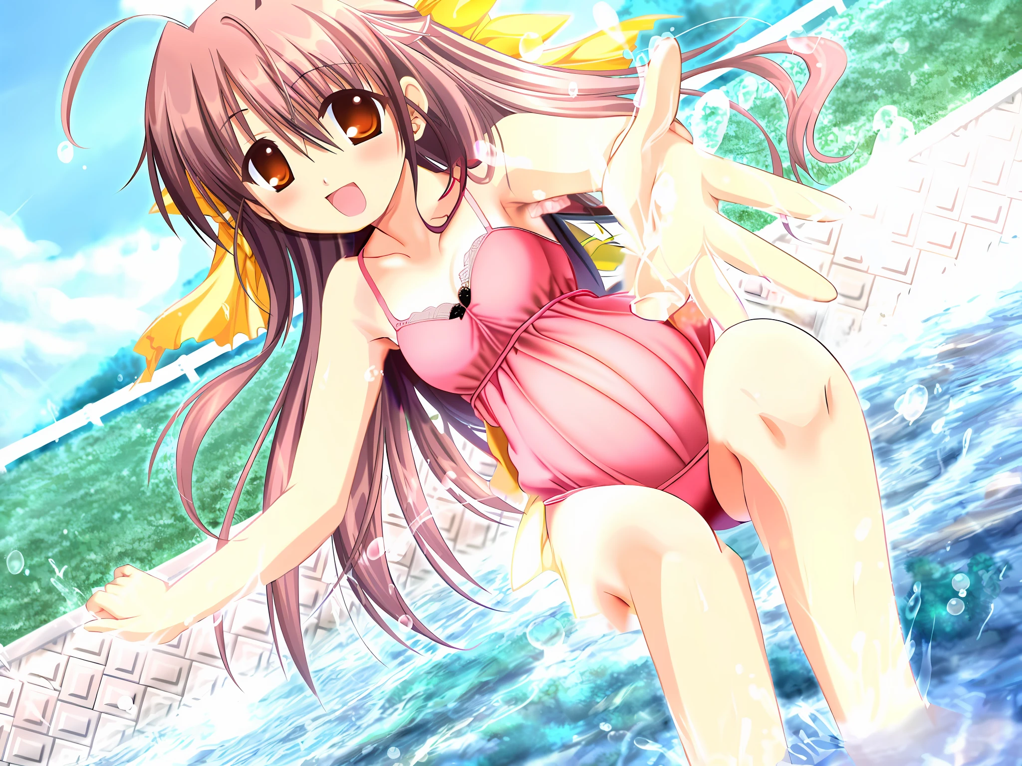 ((Masterpiece)),((Highest Quality)),((High Definition)),Bra. (midchest:1.2), (wide hips), ((blush, embarrassed:1.1)),