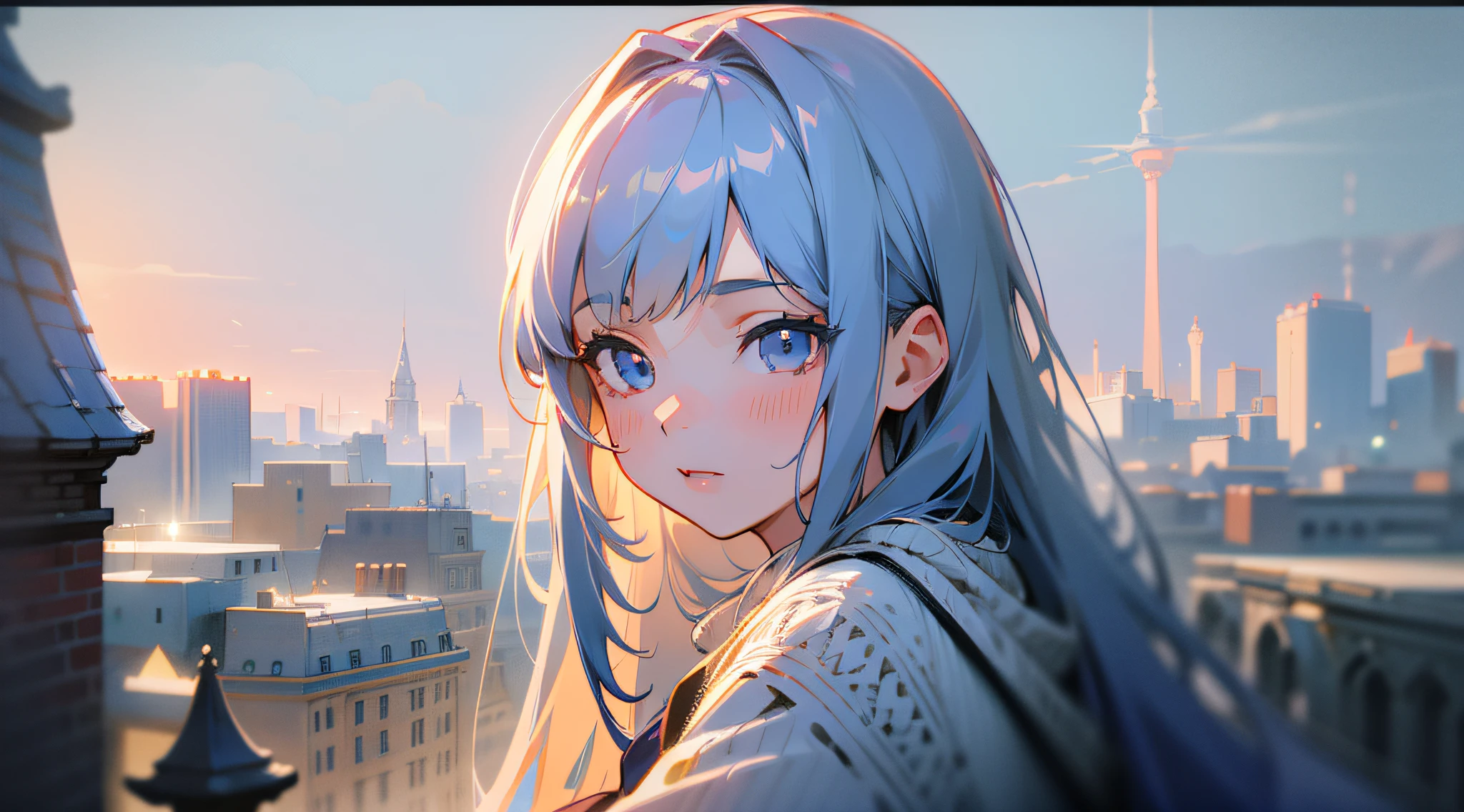 high resolution, high quality, illustration, ultra detailed, (detailed face), (detailed eyes), soft lighting, best quality, misty glow, dreamy atmosphere, hyper detailed, masterpiece, 1 girl, solo, silver hair, knitwear, bright eyes, outdoor, high resolution, highest quality, illustration, ultra detailed, (detailed face), (detailed eyes), soft lighting, best quality, foggy brightness, dream atmosphere, hyper detailed, masterpiece, 1 girl, solo, long hair, dark blue hair, black eyes, sitting, Detailed panoramic view