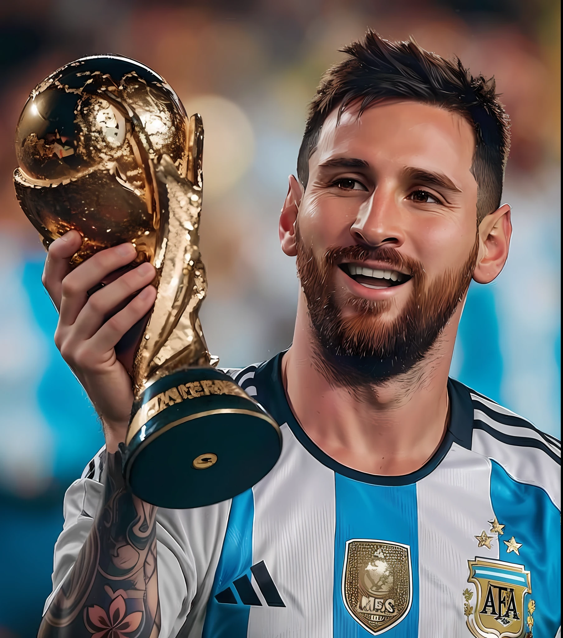 Lionel Messi Create Realistic Football Player Art