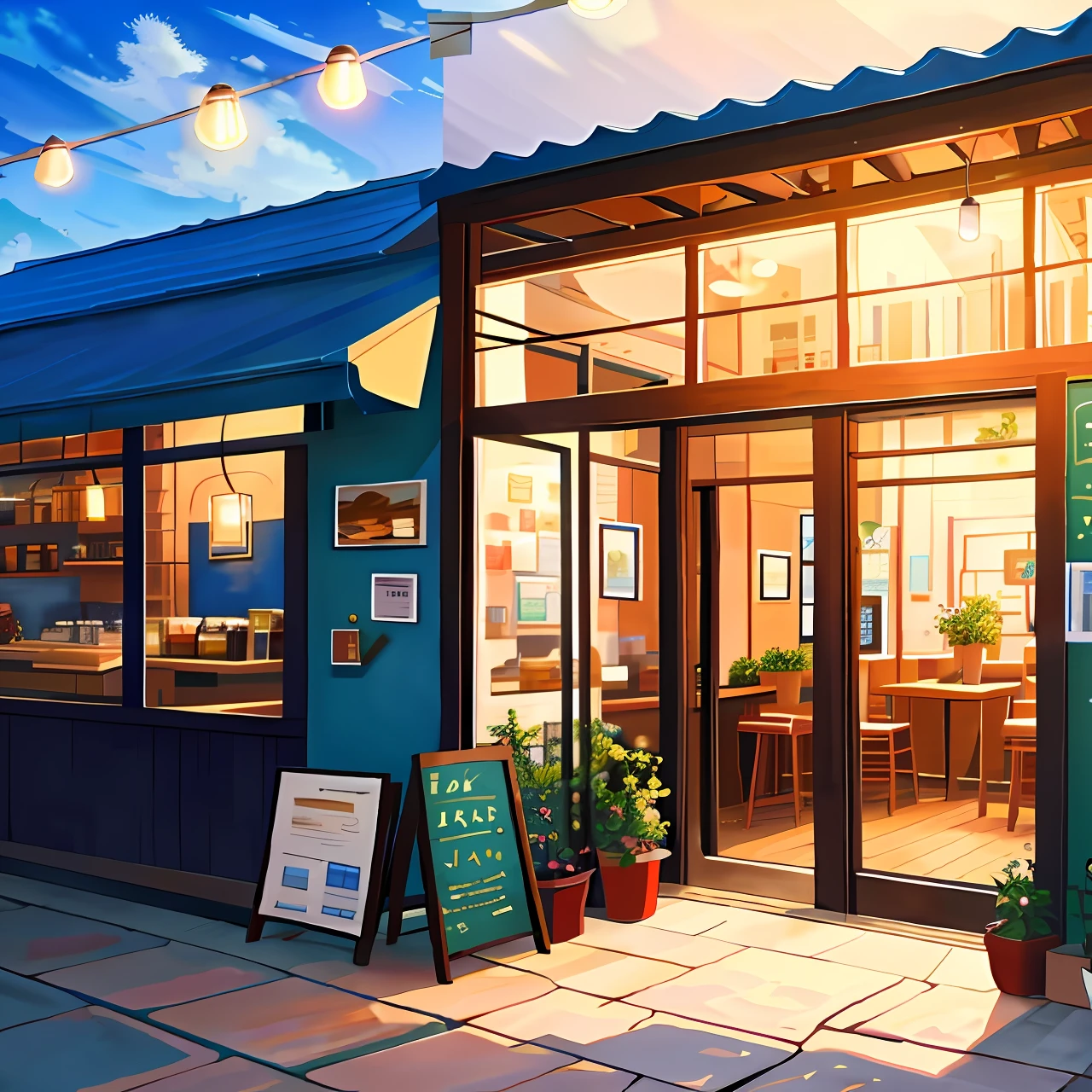Make a picture of a coffee shop