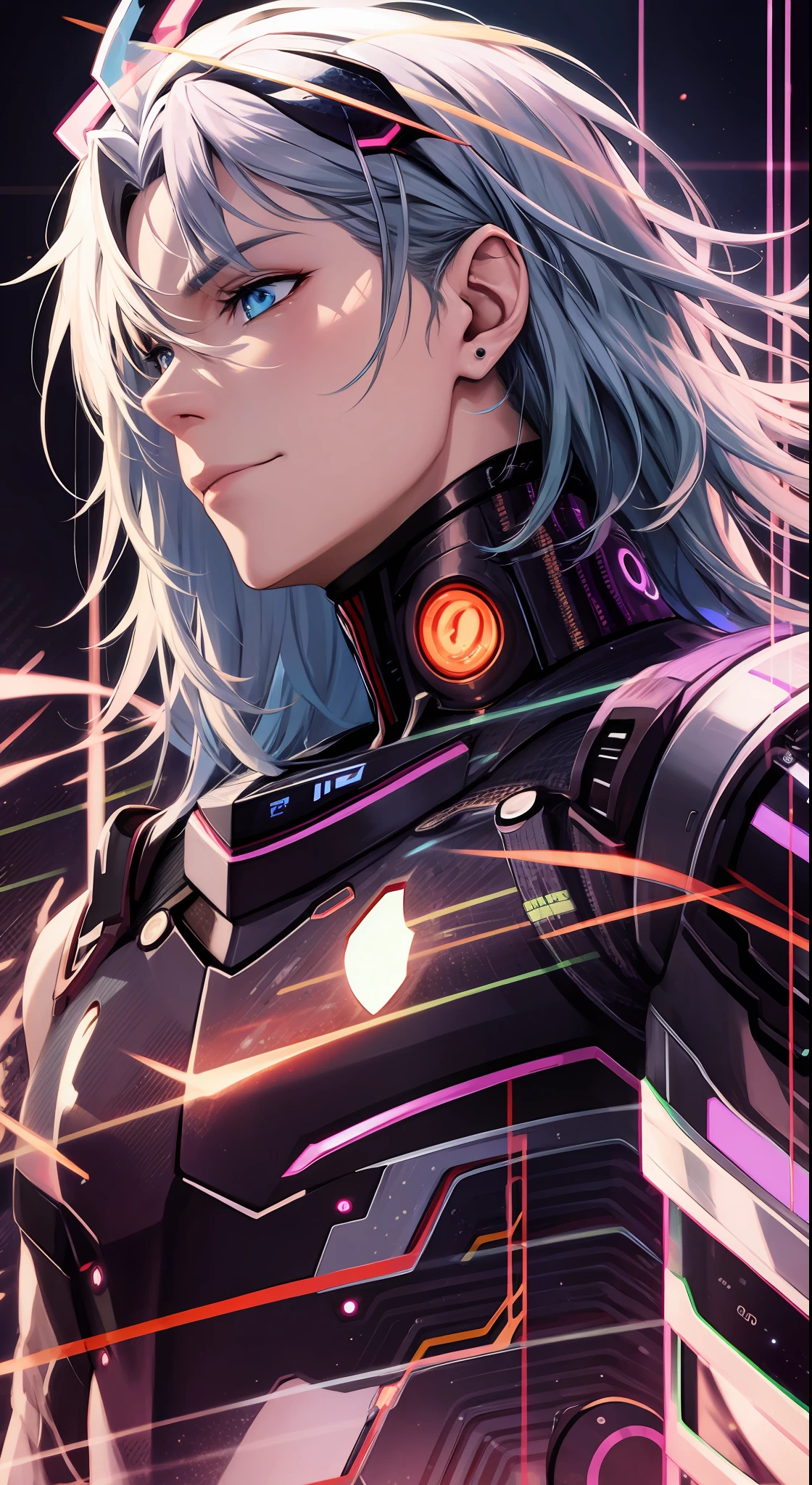 (realistic:1.4),Generate an detailed male Human cyborg hybrid, this prompt creates a captivating depiction of a detailed Human cyborg hybrid, showcasing the seamless fusion of organic and mechanical and cybernetic elements. The fighter class cyborg should possess advanced technology, seamlessly integrated with its biological features, resulting in a formidable and visually stunning being that captures the imagination. Strike a balance between the natural world and cutting-edge tech in this one-of-a-kind design, --auto --s2