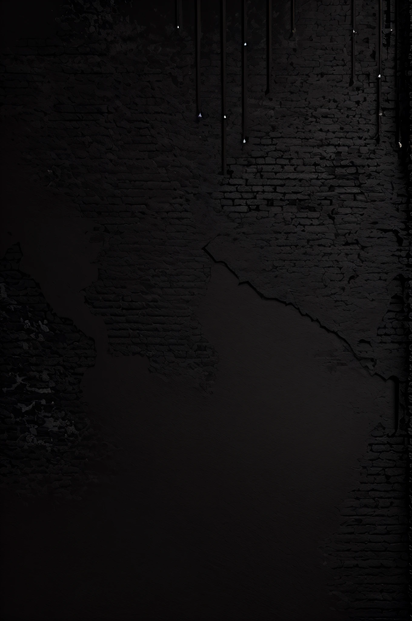 (dark theme: 0.5), masterpiece, calligraphy art, black brick wall, rustic, high resolution background, 8k, abstract layered poster square on wall, detailed, studio interior, hdr, muted colors, complex background, black brick wall, hyper realism