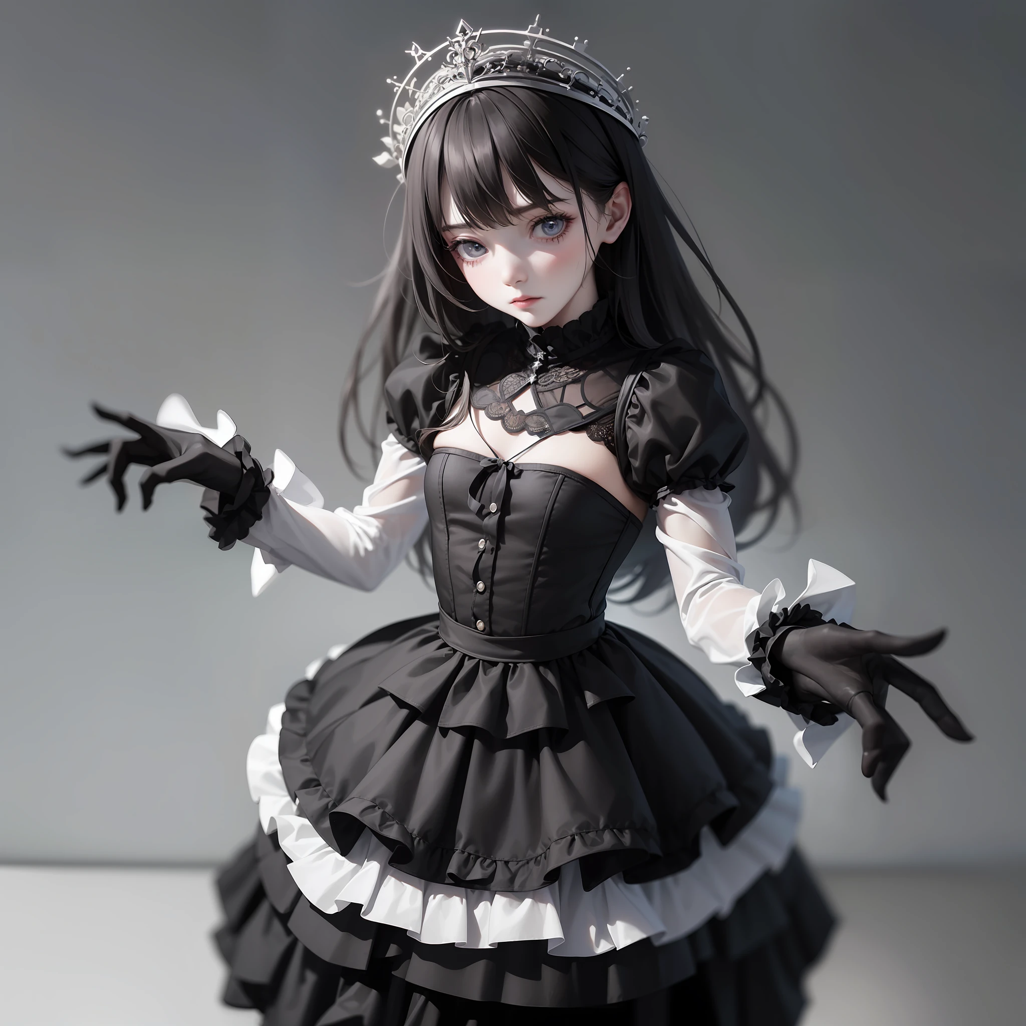 (best quality), (top quality), (dark), (full body), (melancholy), (sadness), (agony), (terror), (horror), (black and white), (realistic photo), (real photo), (full body), dark doll dancing in a music box. --auto --s2