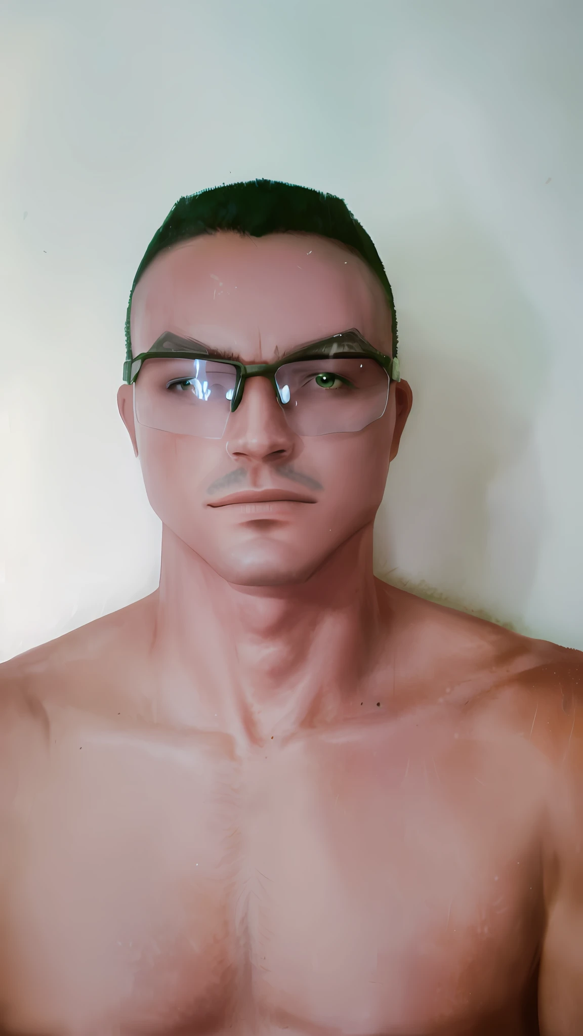 Robot, Transformers style, Military, green eyes, Brazilian.