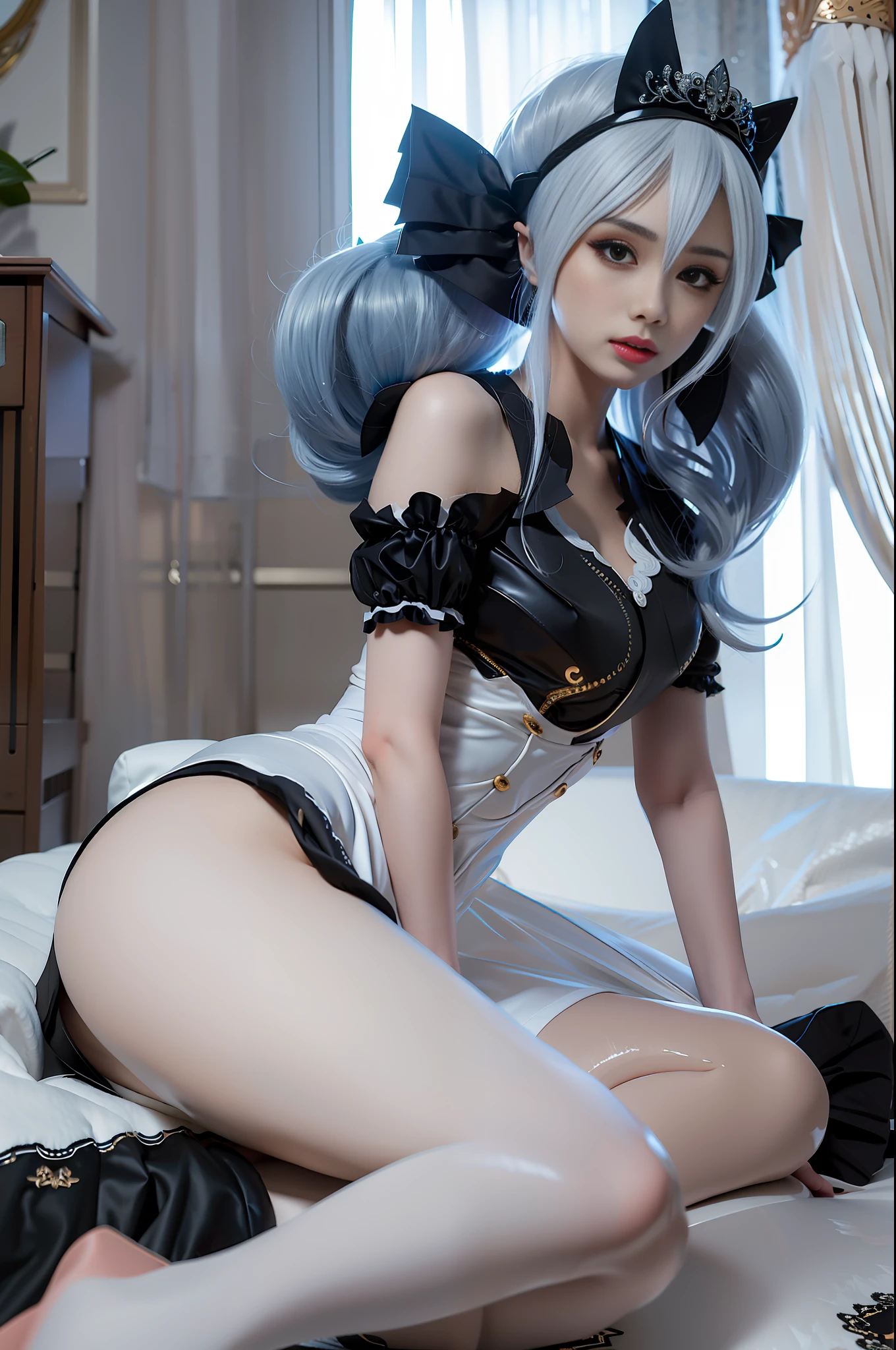masterpiece, best quality, ultra-detailed, illustration,
1girl, white hair,