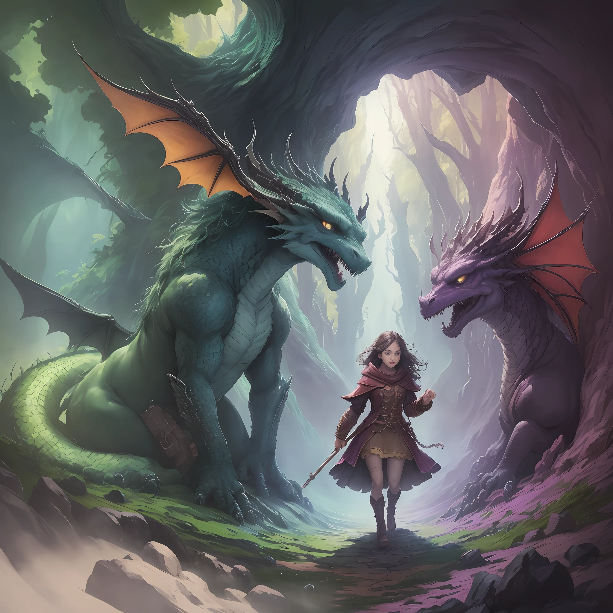 The Magic of Dragons
In their search for the treasure, Laura and Rainbow found a shadowy cave inhabited by dragons. Although the dragons looked scary at first glance, Laura realized that they were just treasure keepers and were willing to help her. With her courage and intelligence, Laura convinced the dragons that she was a friend and not a threat. Together, they overcame obstacles and found valuable clues.