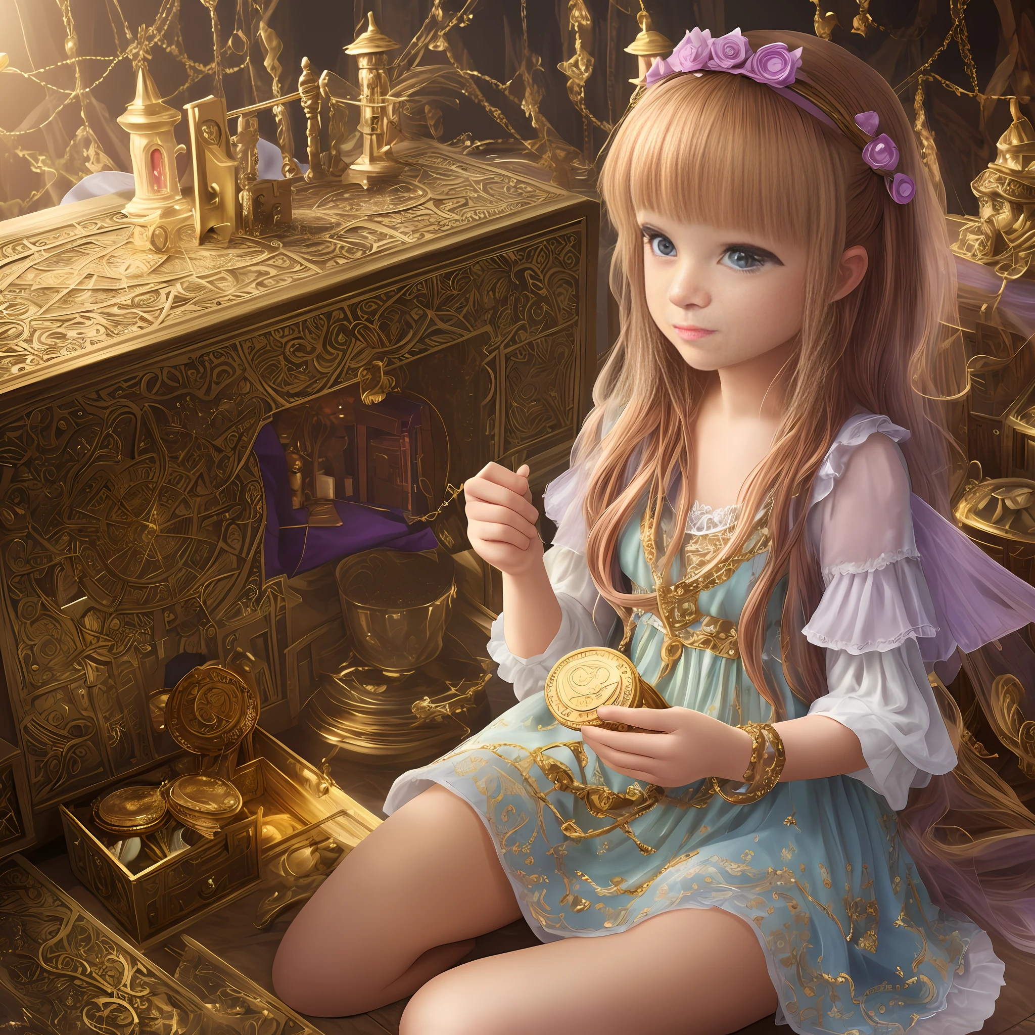 The Treasure of the Imagination
Upon opening the treasure, Laura found something more valuable than gold coins or shiny jewelry. The treasure was a special box that contained the essence of the imagination. The Golden Fairy explained to Laura that imagination is the key to creating a world full of dreams and adventures. With the box of imagination, Laura was able to return home, but now she knew that she could always return to the Dream Realm whenever she wanted.