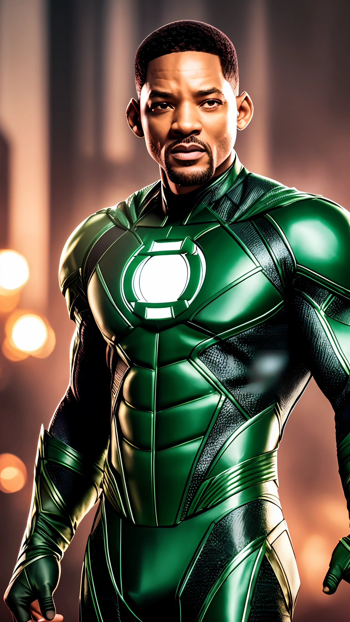 High definition image quality, 8k photo, intricate details: 1.2, cinematic lighting, american actor Will Smith, Green Lantern , , , , DSLR --auto --s2