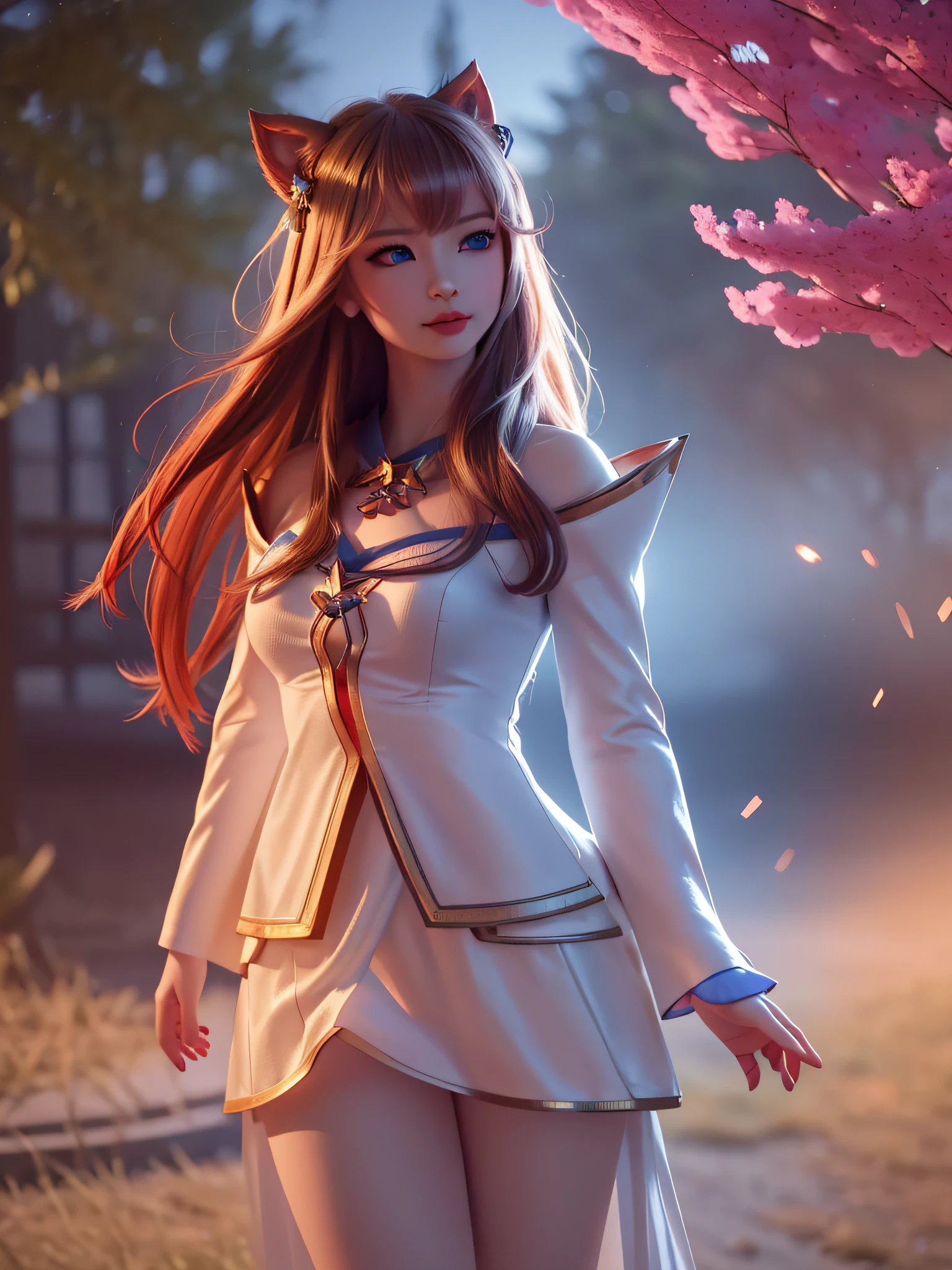 High Quality, shiny skin, medium breasts, ahri from league of legend, armor, ulzzang-6500-v1.1, (masterpiece:1.4), (8k, photorealistic, RAW photo, best quality: 1.4), japanese, (1girl), beautiful face, (realistic face:1.4), beautiful hairstyle, beautiful detailed eyes, (best ratio eyes:1.5), attractive, ultra high res, ultra realistic, highly detailed, best ratio, (detailed face:1.4), looking at viewer, red lipsticks, (best ratio fingers:1.5), (realistic blue eyes:1.2), ((high proportional realistic breasts, realistic medium breasts):1.4), (closed mouth:1.5), (camel_toe_pussy:1.3), slender body, (full body visible:1.5), portrait, photography, detailed skin, realistic, photo-realistic, highly detailed, full length frame, High detail RAW color art, piercing, diffused soft lighting, shallow depth of field, sharp focus, hyper realism, cinematic lighting