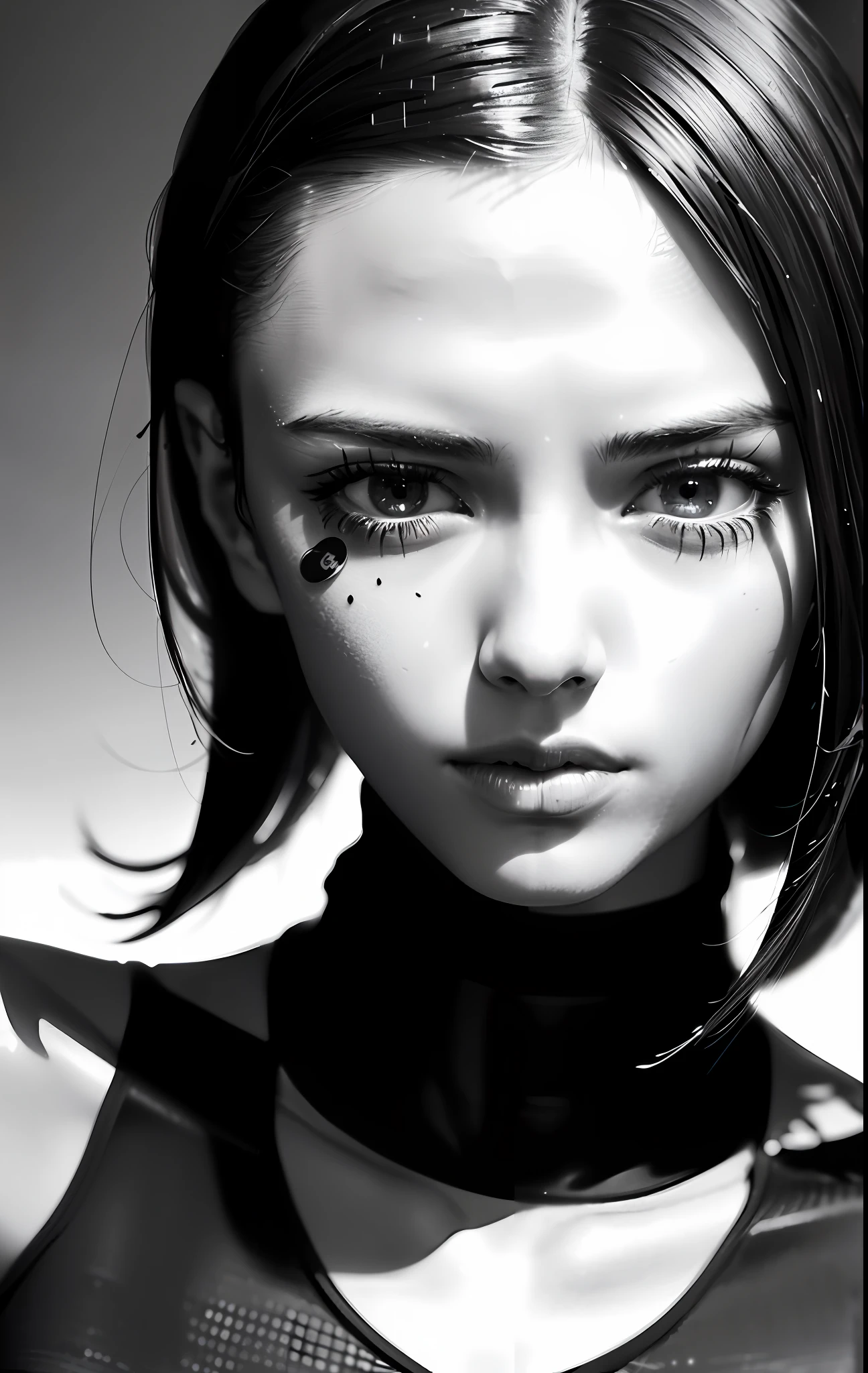 sports wear, no panties, ( cyberpunk environment:1.2),makeup,, (1 boy:1.4),best quality, masterpiece, (realistic:1.2), young man, a lady, detailed face, detailed eyes, detailed hair, detailed skin,look at viewer, dramatic, vibrant, sharp focus,50mm,F1.2, EOS R8,(3/4 body:1.2),standing,(complex background:1.6),(Best quality details:1.2),8K High definition,