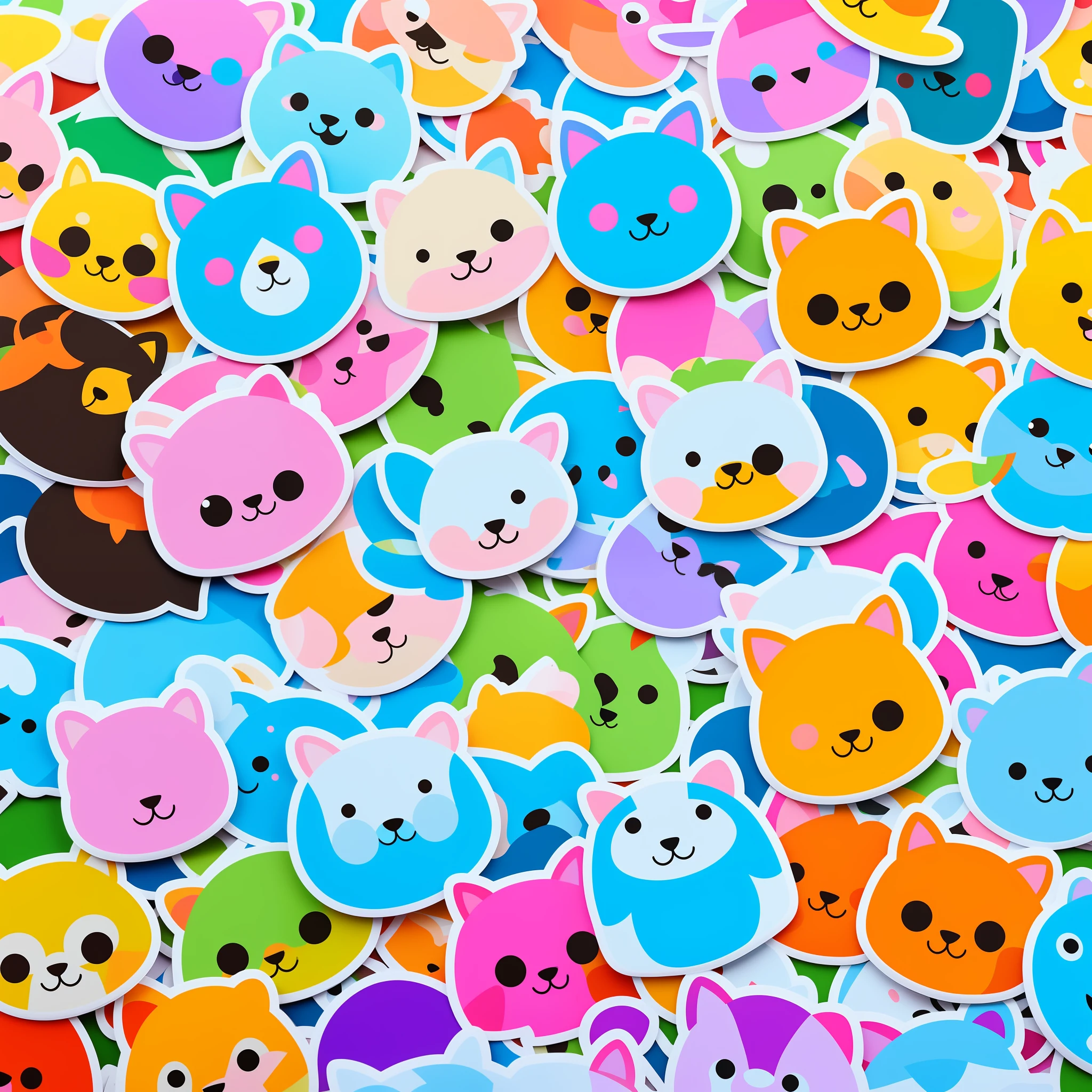 Create mini cute animal stickers