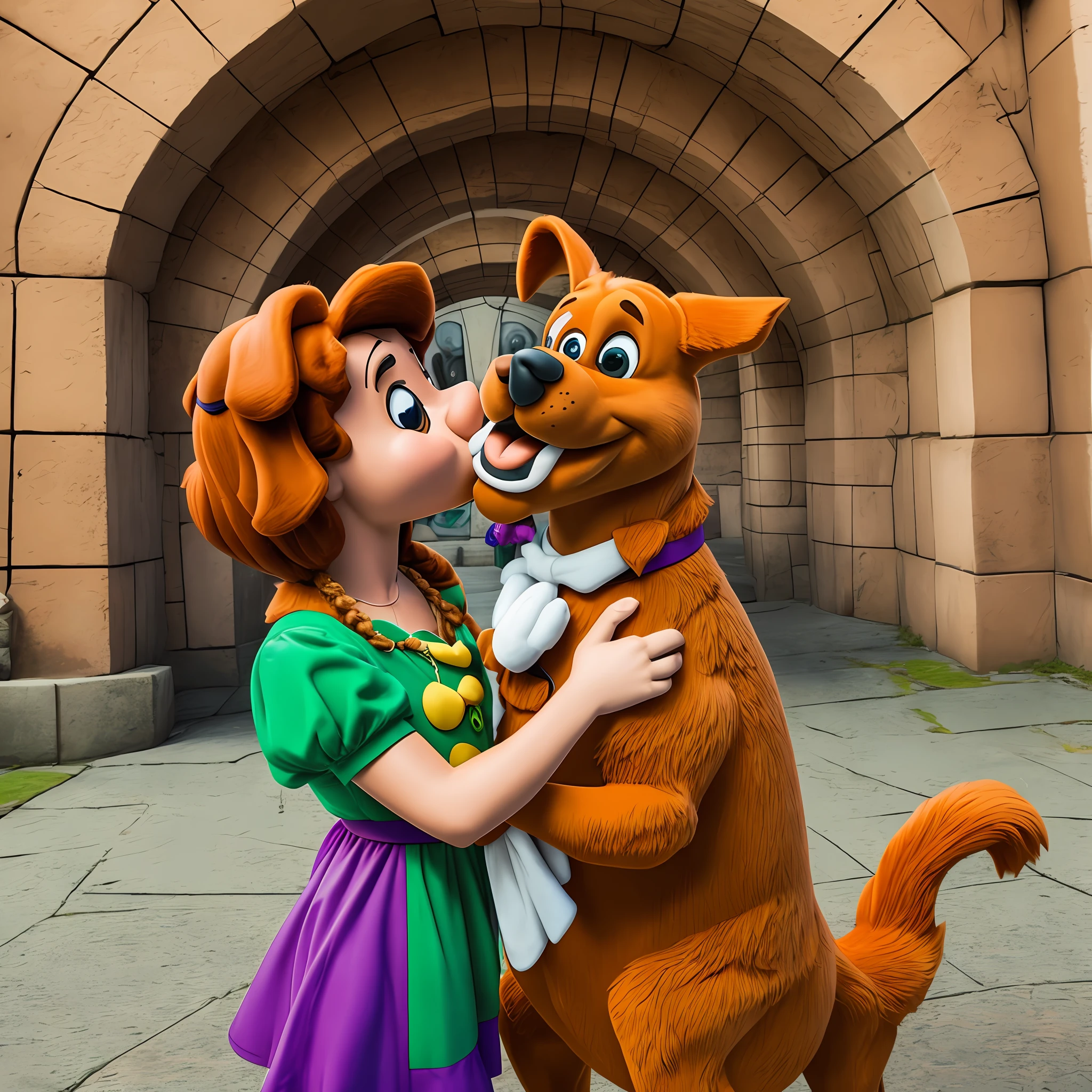 Cute kissing scooby doo --auto --s2