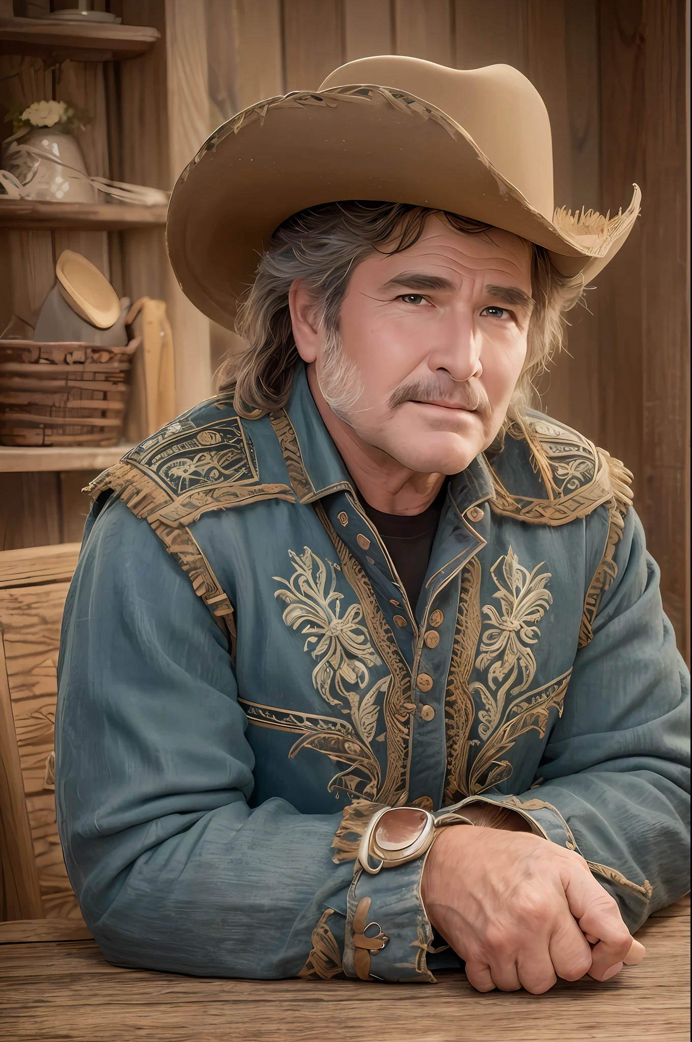 ((Michael Landon)) American cowboy, from ((bonanza series)) photography, best quality, realistic, photorealistic, intricate details, (detail raw hair), (intricate details), cinematic light, best quality backlight, clear line, 8k, ultra high resolution,