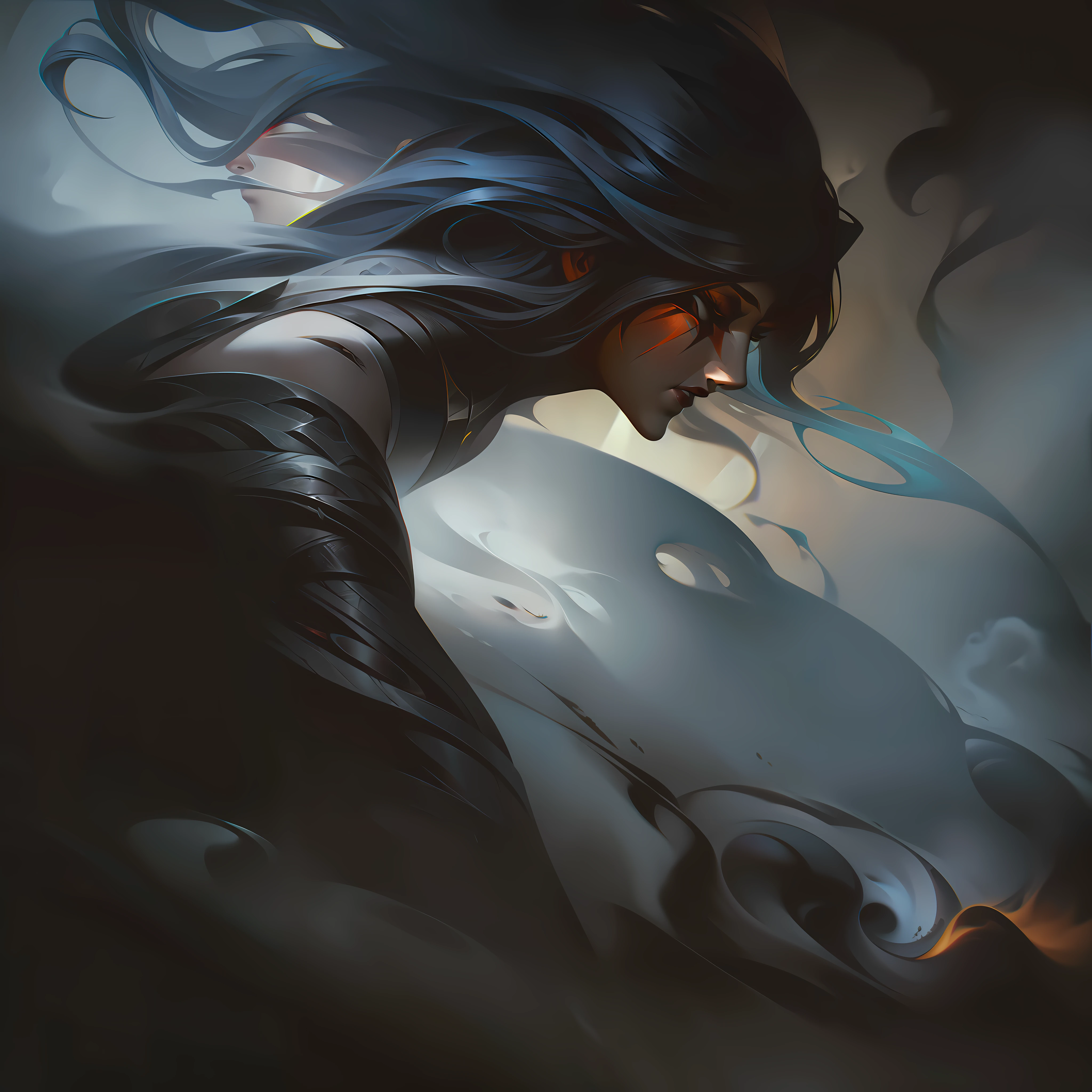 woman + earth + scars + smoke + light splashart, splashart, league of legends splashart, art, brushstroke, masterpiece, 8k, ultra detailed, HD