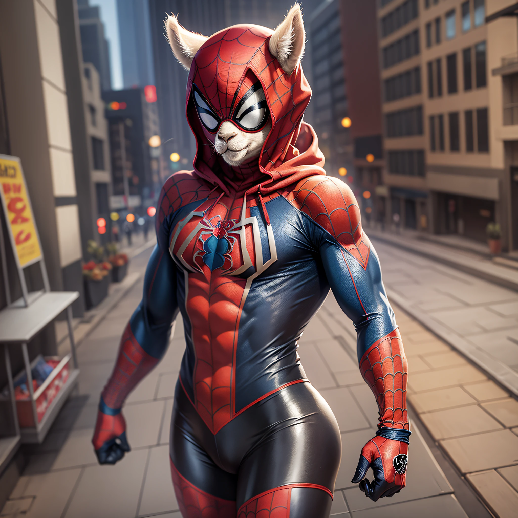 alpaca with spiderman costume --auto --s2