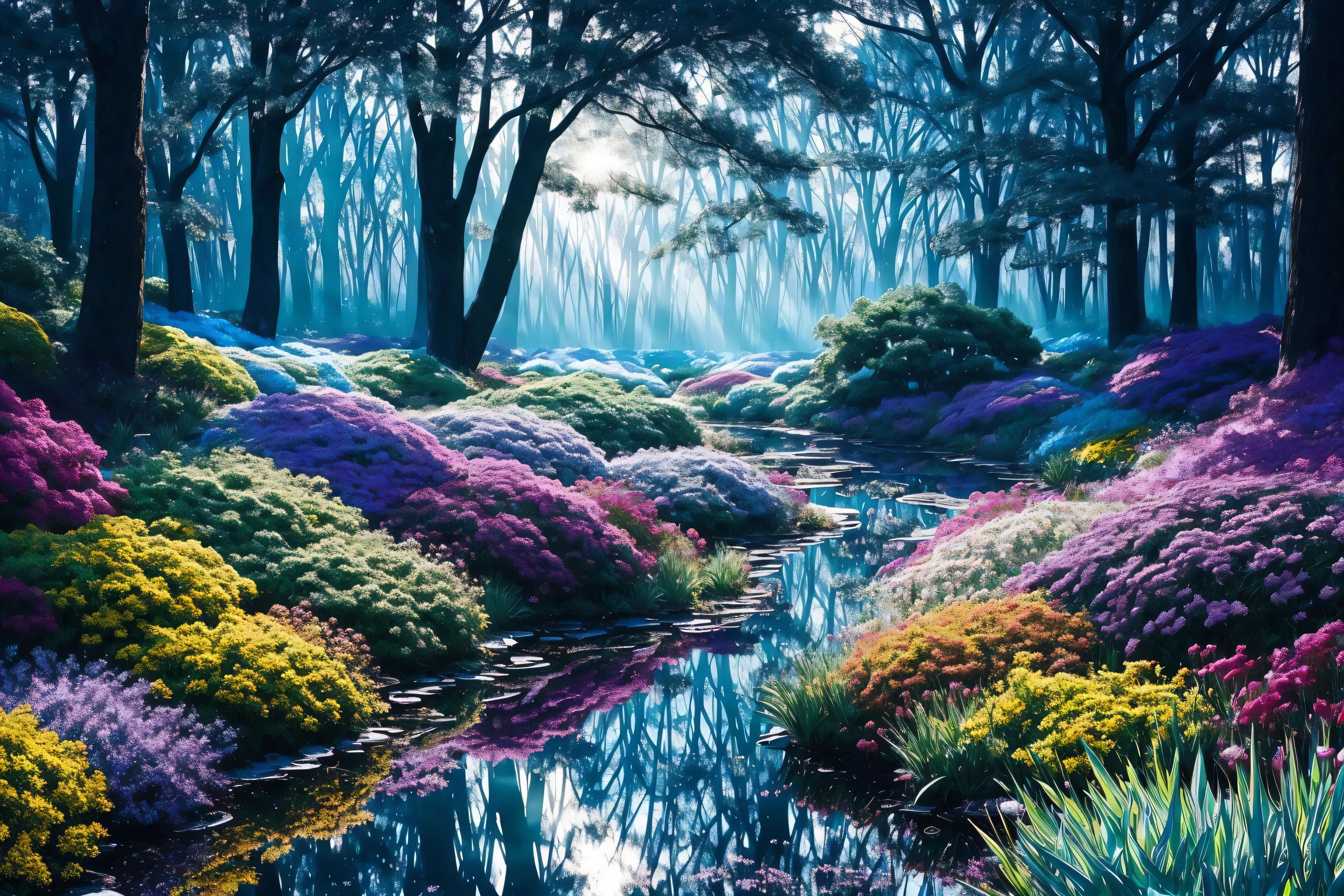 masterpiece, epic, majestic, best quality, very high resolution, 8k, hdr, digital photography, dynamic pose, realistic, photorealistic, dynamic Full Shot, (a group of West Indian explorer), (a tufted chunky Pine Green and Tennis Court Blue phylake:1.1), Crystal Garden: A garden made entirely out of crystal structures, with plants and flowers that glow with an otherworldly light., iridescent, transparent, translucid, (reflection:0.5), (refraction:0.5), (diffraction:0.6), (caustics:0.6), volumetric lights, volumetric shadows, (subsurface scatering:0.7), physically based rendering, (extremely detailed:1.2), (extremely fine and beautiful:1.2), partially backlit, (morning lighting and nearby supplemental lighting from out of frame:1.2), (realistic lighting:1.4), (dynamic colors from lighting:1.4), secondary lights coming from the side or the front of the subject, (intricate details:1.3), hyperdetailed, ultrarealistic, (sharp focus:1.2), sfw