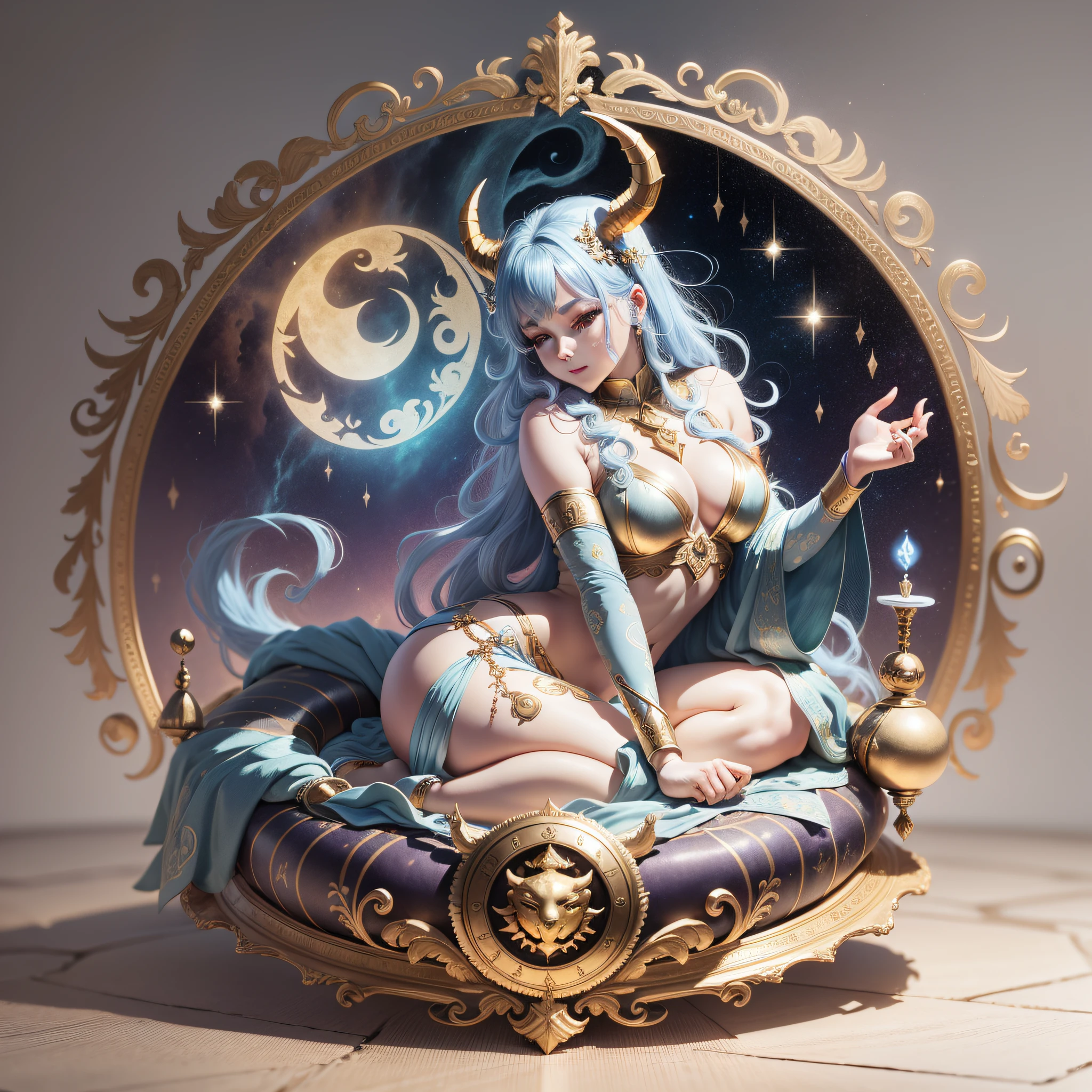 Capricorn, zodiac, constellation, zodiac sign, beautiful Capricorn goddess, toga, magical pòwers --s2