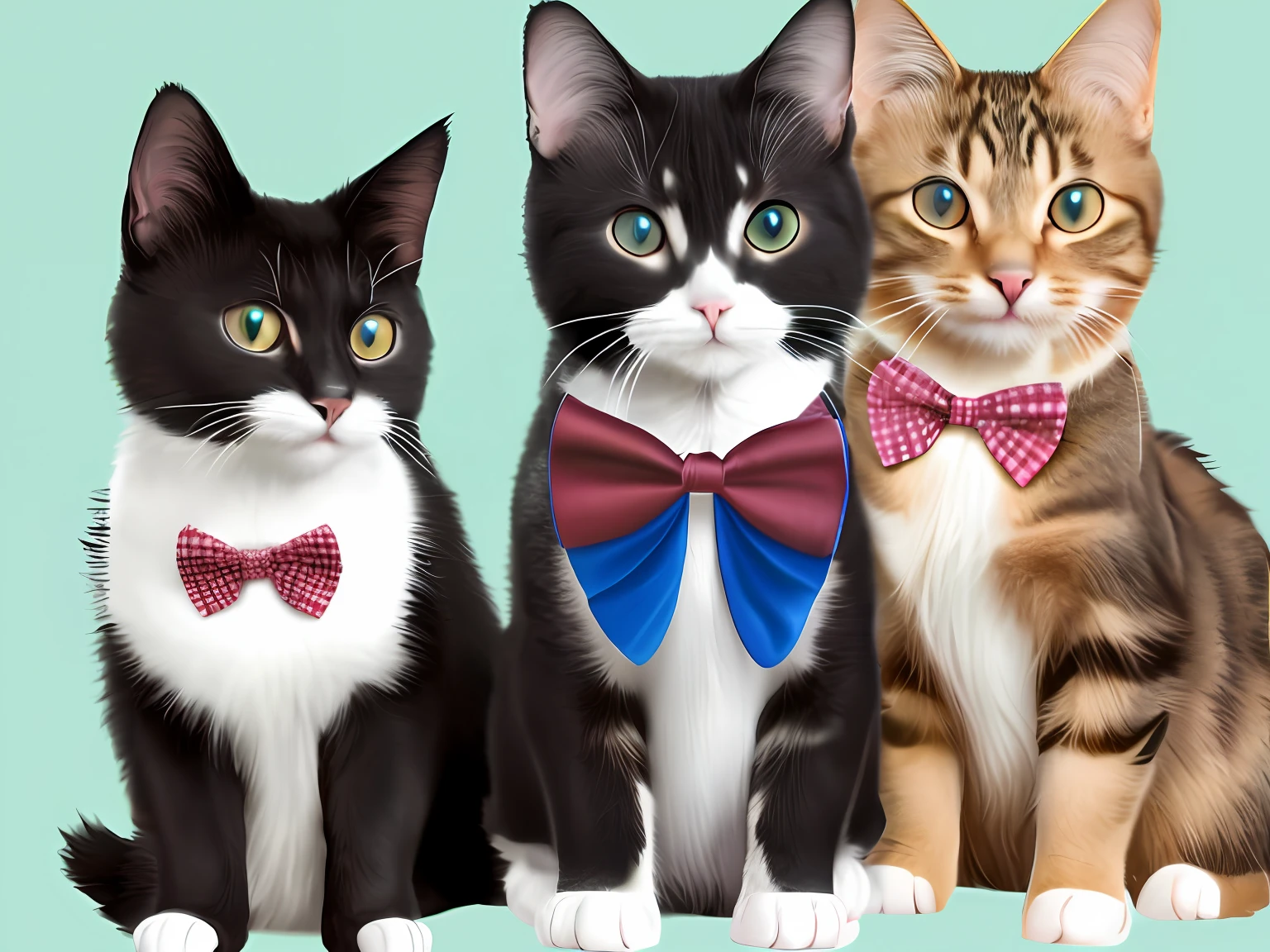 Cats with bow tie