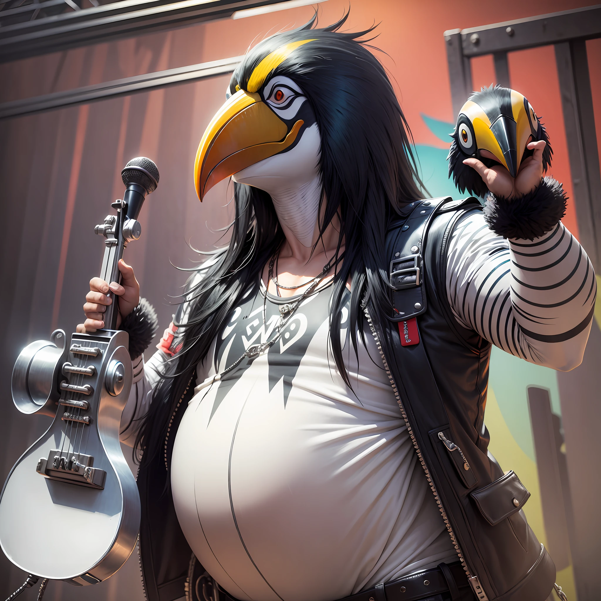 Stylish Toucan Mask of Singing Heavy Metal --auto --s2