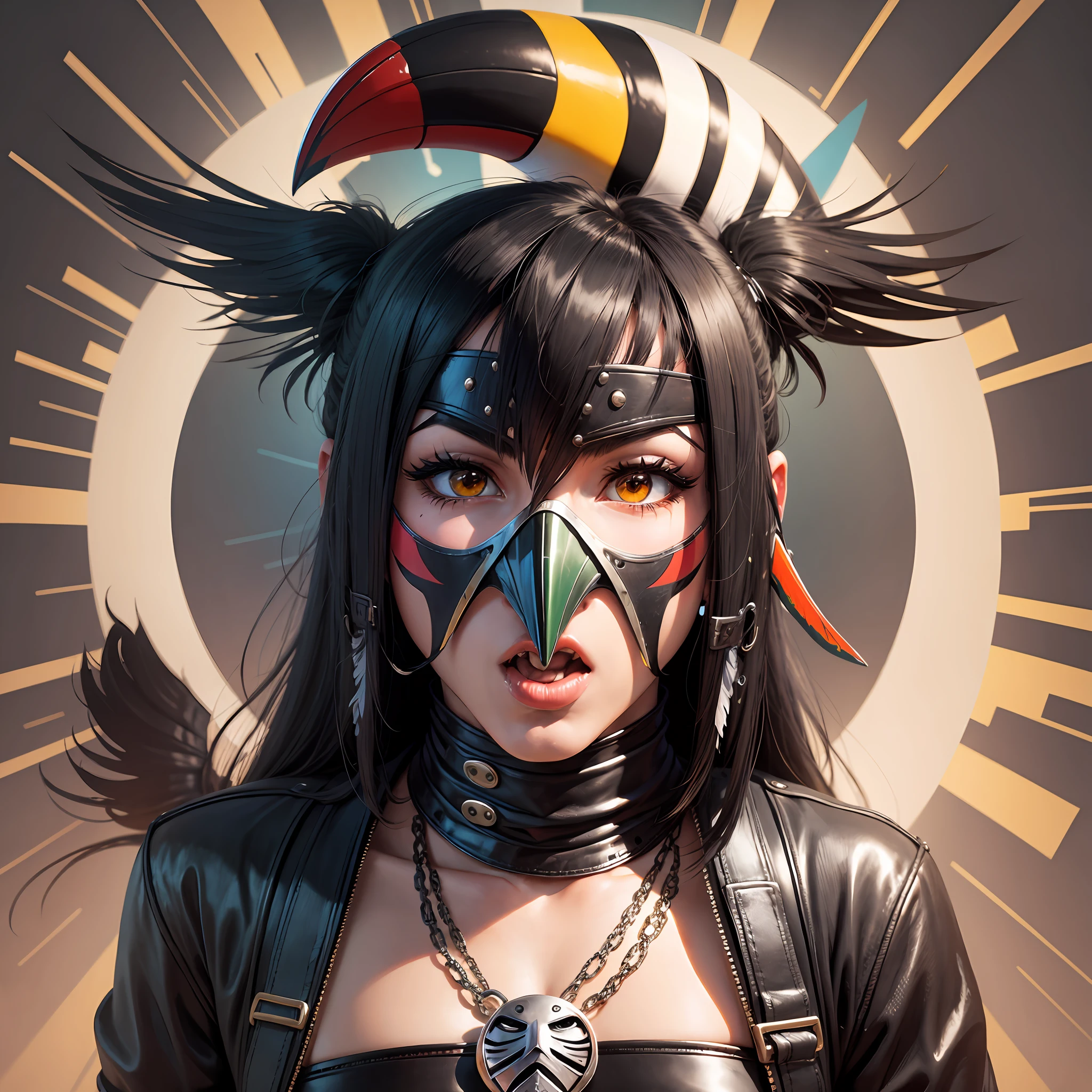 Stylish Toucan Mask of Singing Heavy Metal --auto --s2