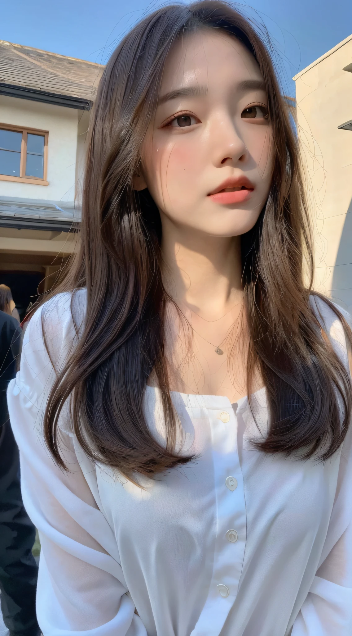 ((Top Quality, 8k, Masterpiece: 1.3)), Focus: 1.2, Perfect Body Beauty: 1.4, Buttocks: 1.2, Big: 1.5, (Layered Haircut: 1.2)), (Coast, Street: 1.3), Highly Detailed Face and Skin Texture, Narrow Eyes, Double Eyelids, Whitening Skin, Long Hair, (Round Face: 1.5), sweet_lolita