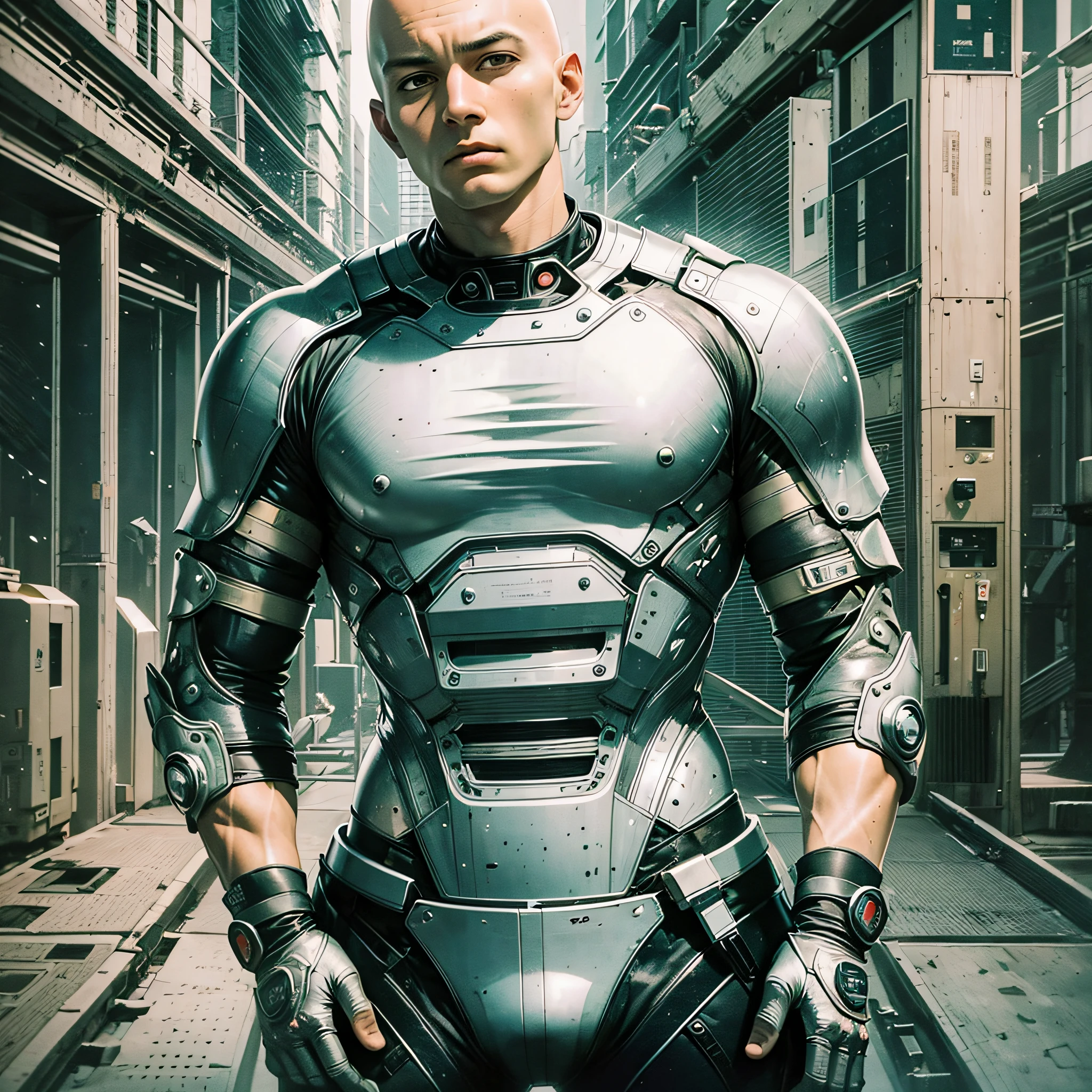 Best Quality, Ultra High Quality, (Realism:1.4), Single, Bald, Upper Body, Gentle, Serious, Gentle, Suit --auto --s2