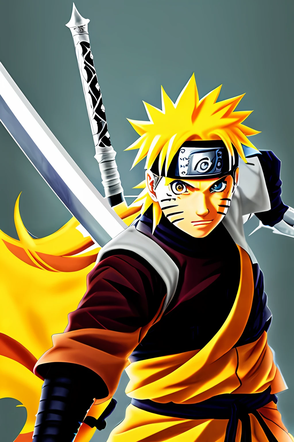 Naruto with a sword