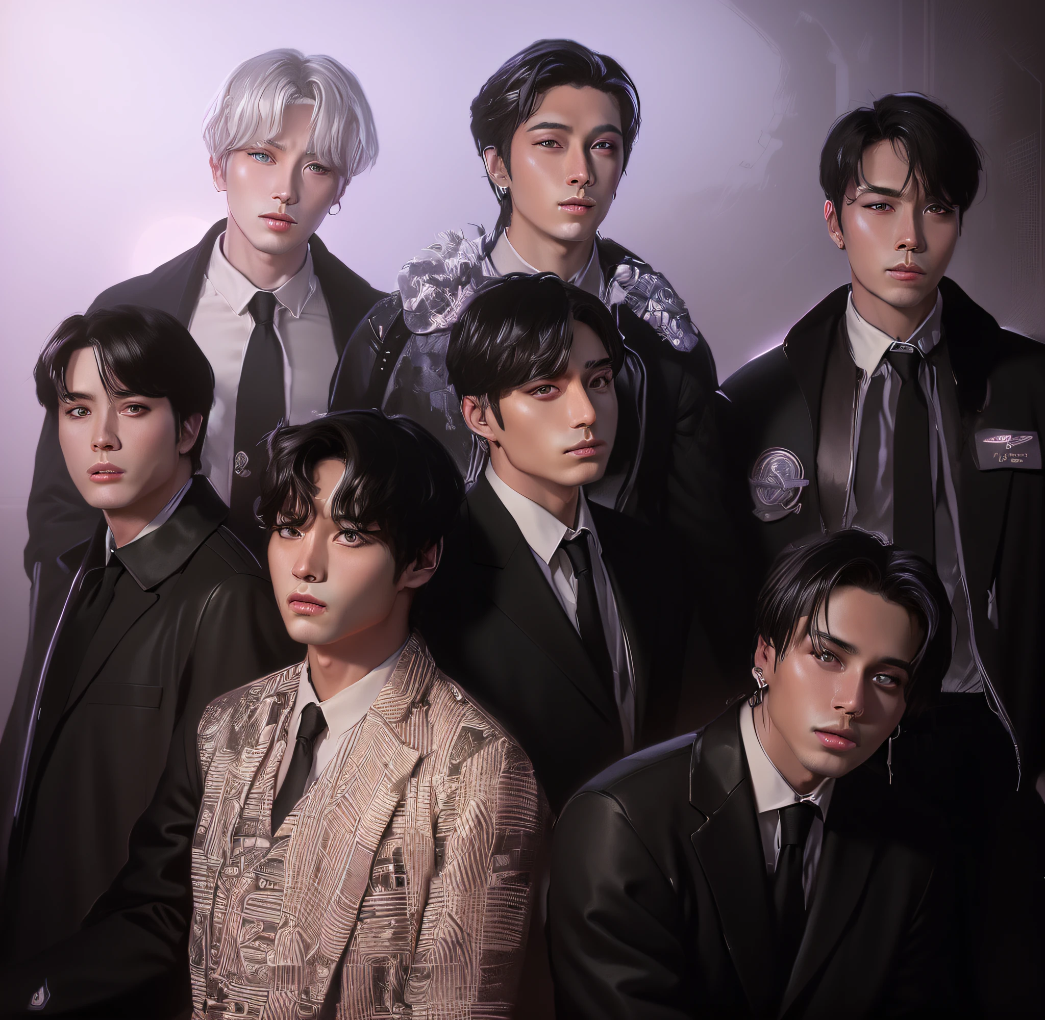 Male BTS Band Take Two
realistic style vector characters highly detailed digital painting 8k virgil finlay sci-fi colors neon lights --auto --s2