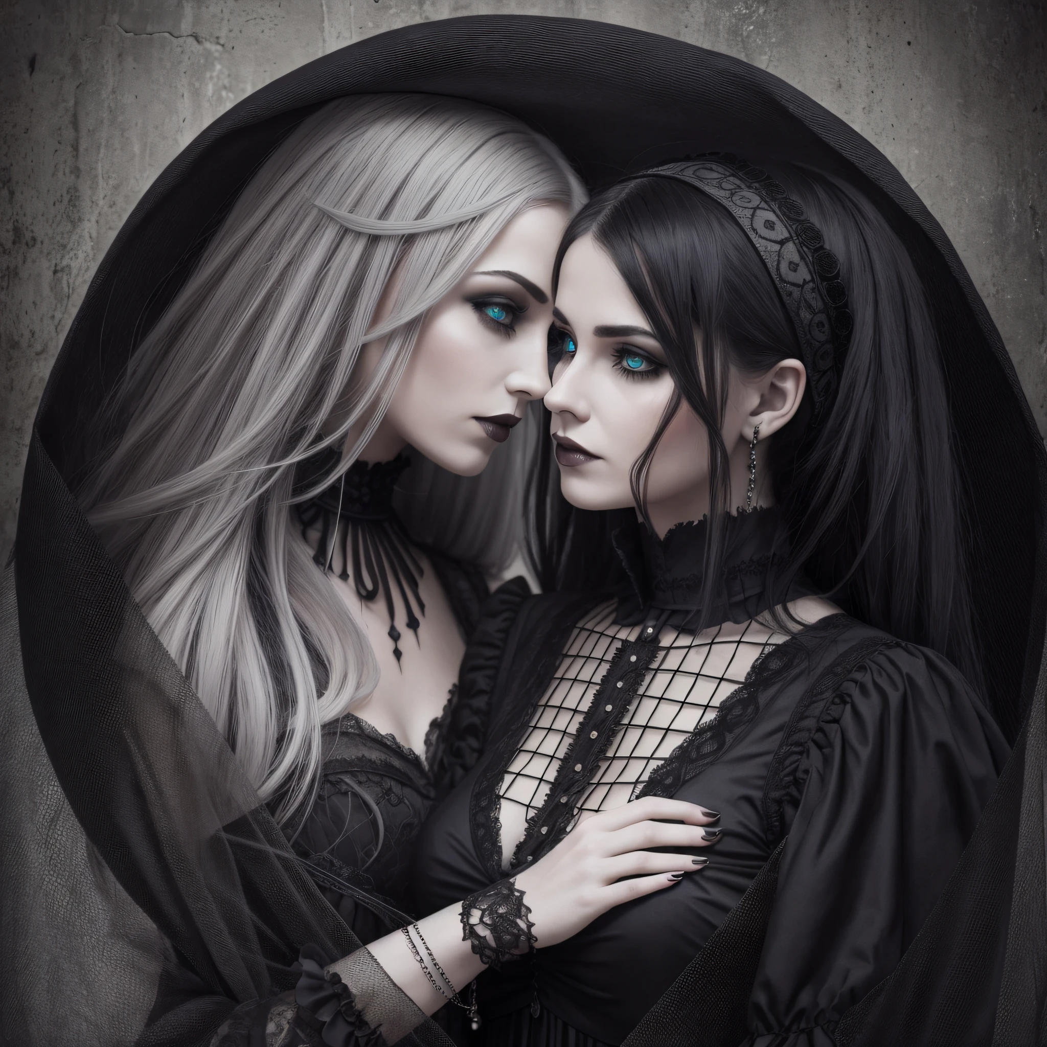 Gothic photo of a man and a woman, 8K --auto --s2